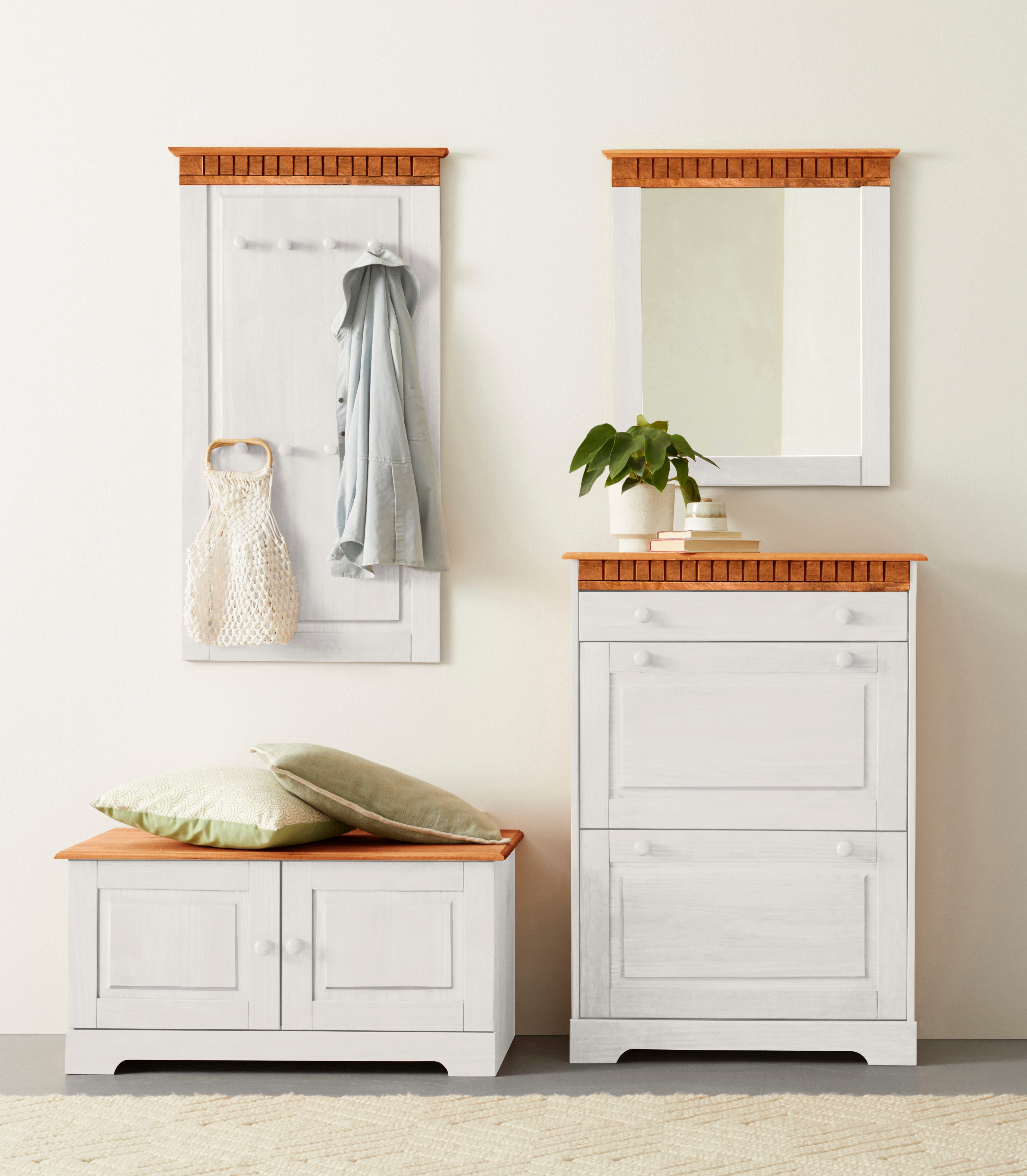 Home affaire Zitbank Lisa met opbergruimte en 2 draaideuren, breedte 90 cm