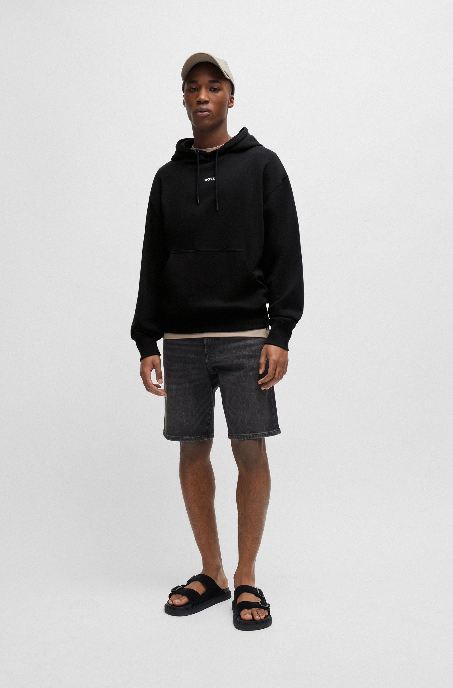 Boss Orange Hoodie WeSmallhood met kangoeroezak