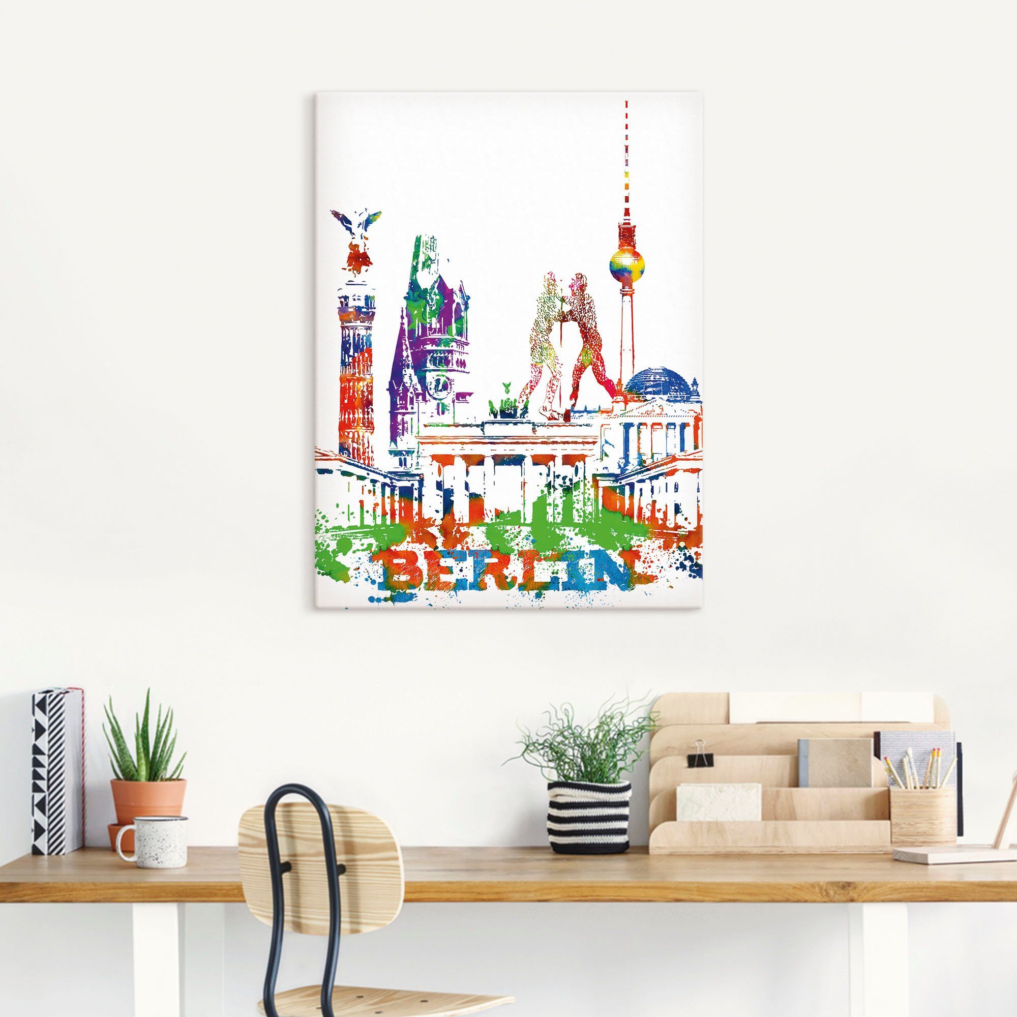 Artland Artprint op linnen Berlijn grafisch