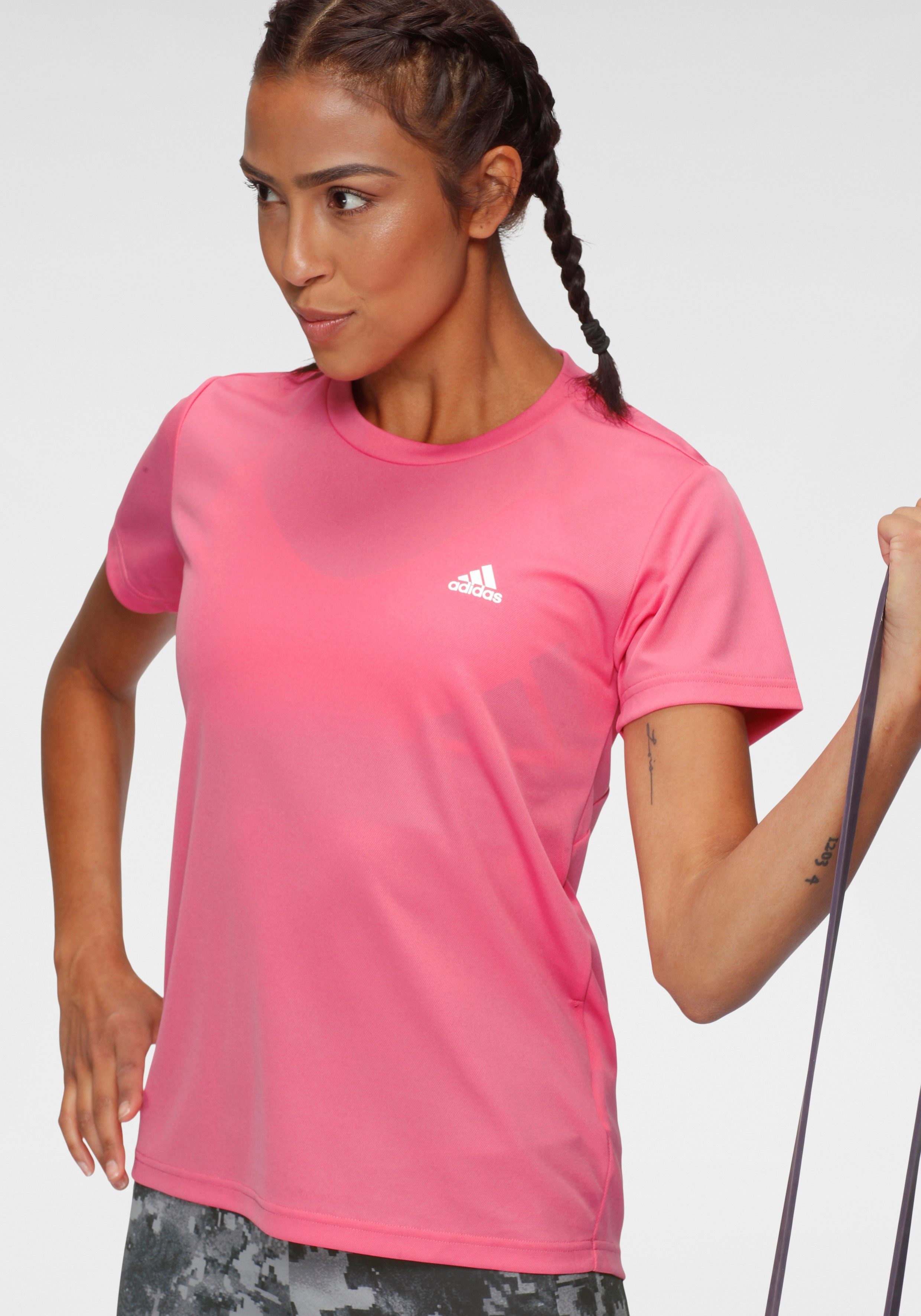 adidas Performance T-shirt roze | kleertjes.com