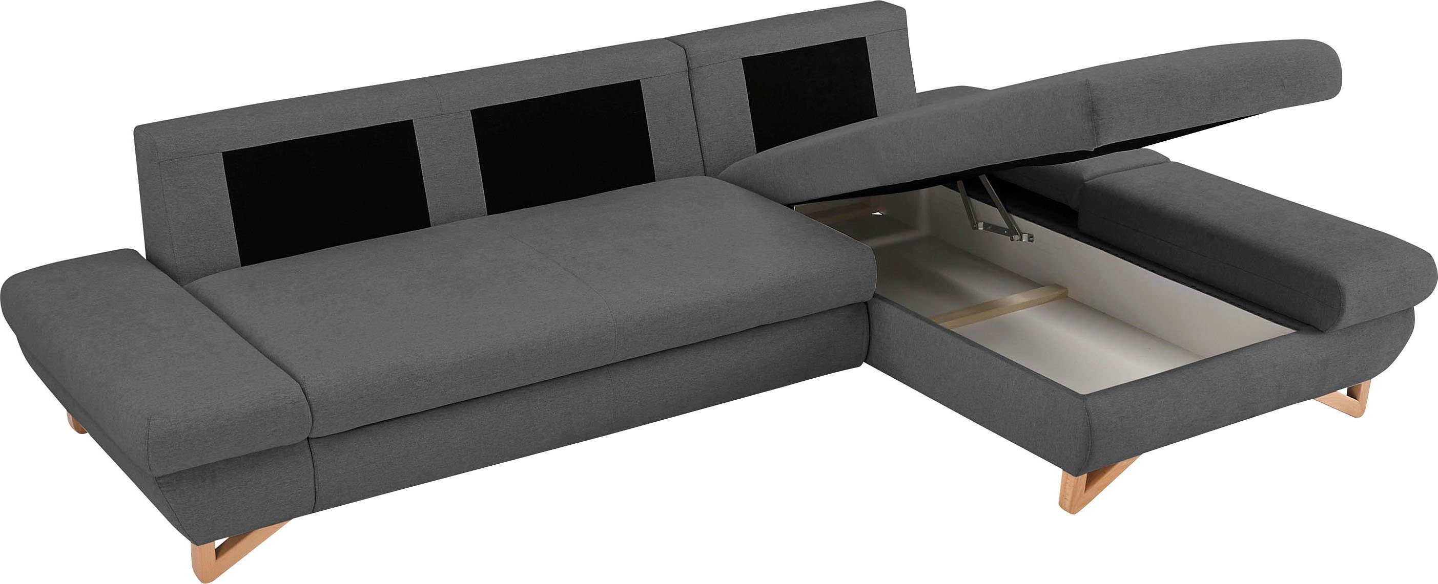 INOSIGN Slaapbank City/Giron comfortabele slaapbank (ligoppervlak 245 x 138 cm) en bedlade