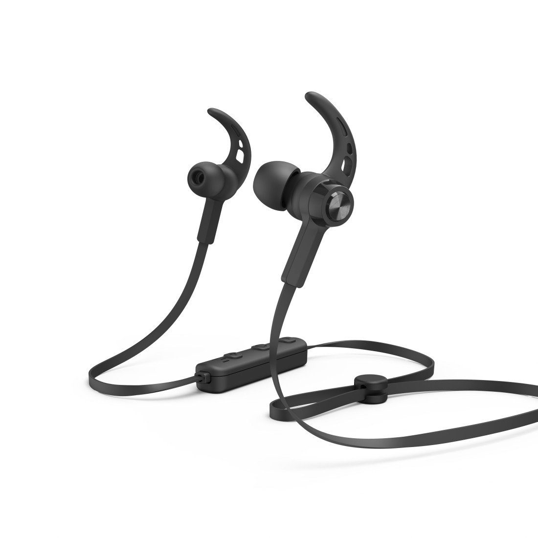 Hama Bluetooth-hoofdtelefoon Sport Bluetooth®-koptelefoon 5.0 zwart, microfoon, bereik 10m In ear, spraakassistenten, volumeregelaar en oproepaannameknop