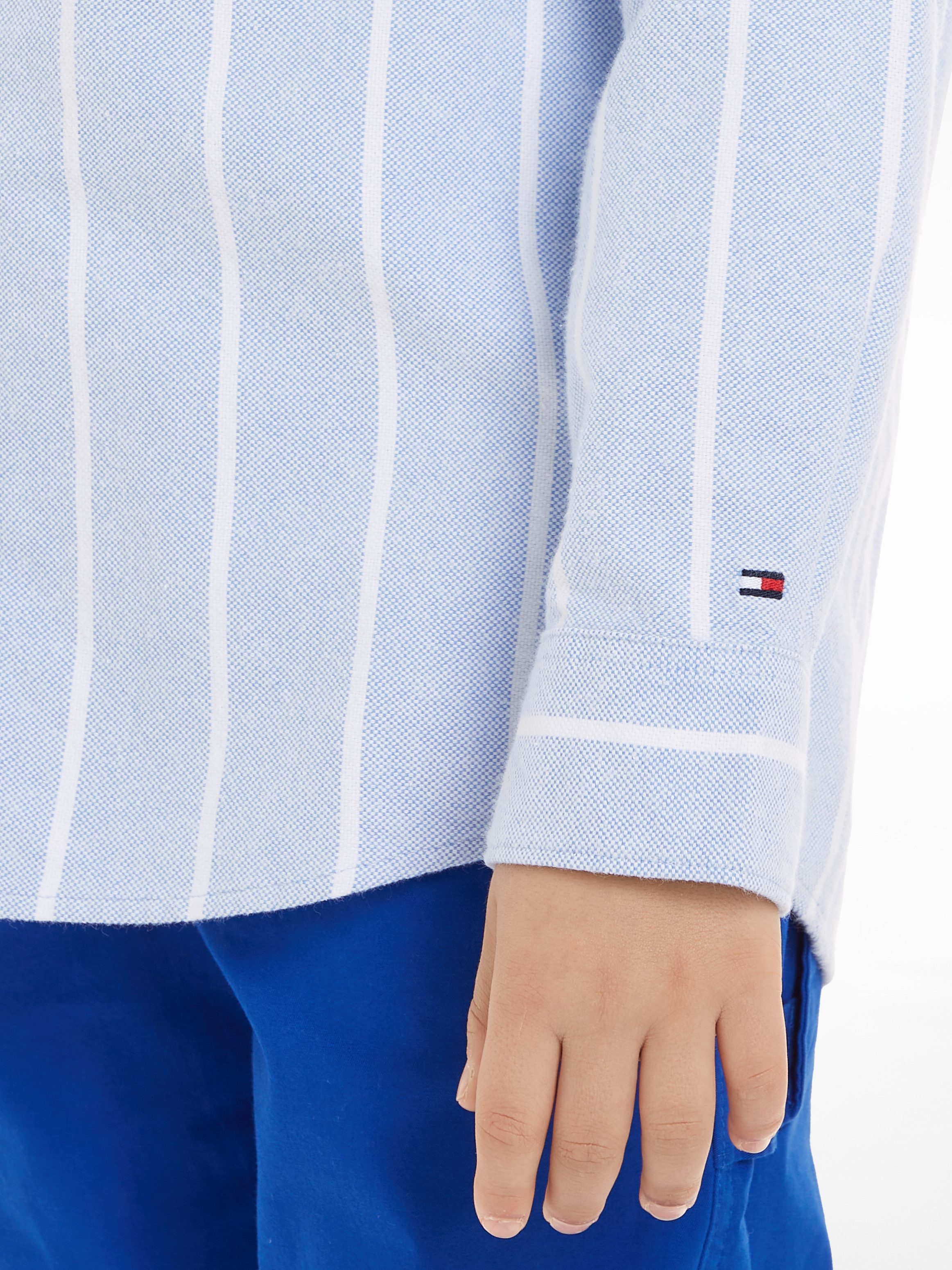Tommy Hilfiger Overhemd met lange mouwen MONOTYPE STRIPES SHIRT LS Kinderen tot 16 jaar met logo-opdruk