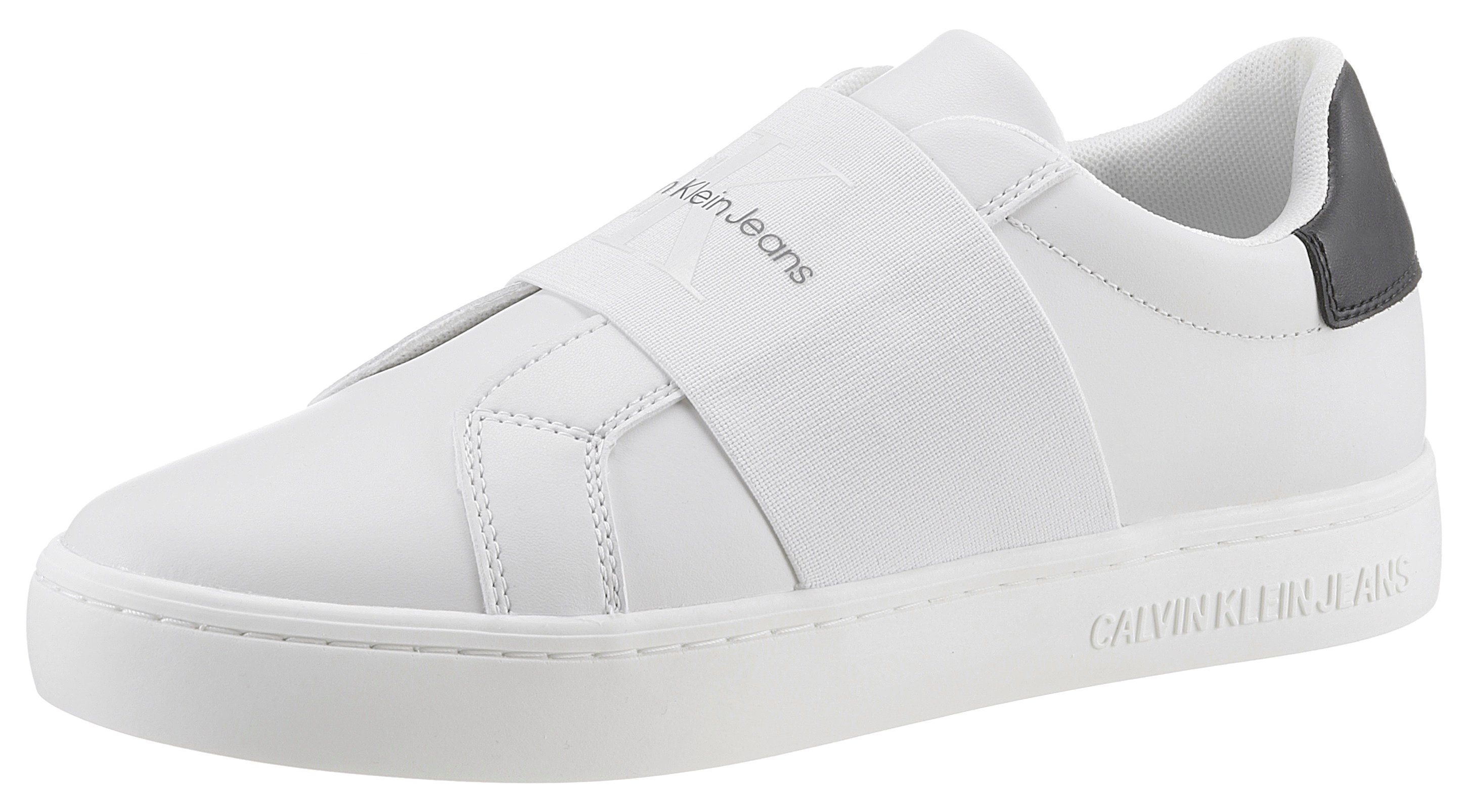 Calvin Klein Slip on sneakers CASUAL CUPSOLE ELASTIC LTH in smalle vorm