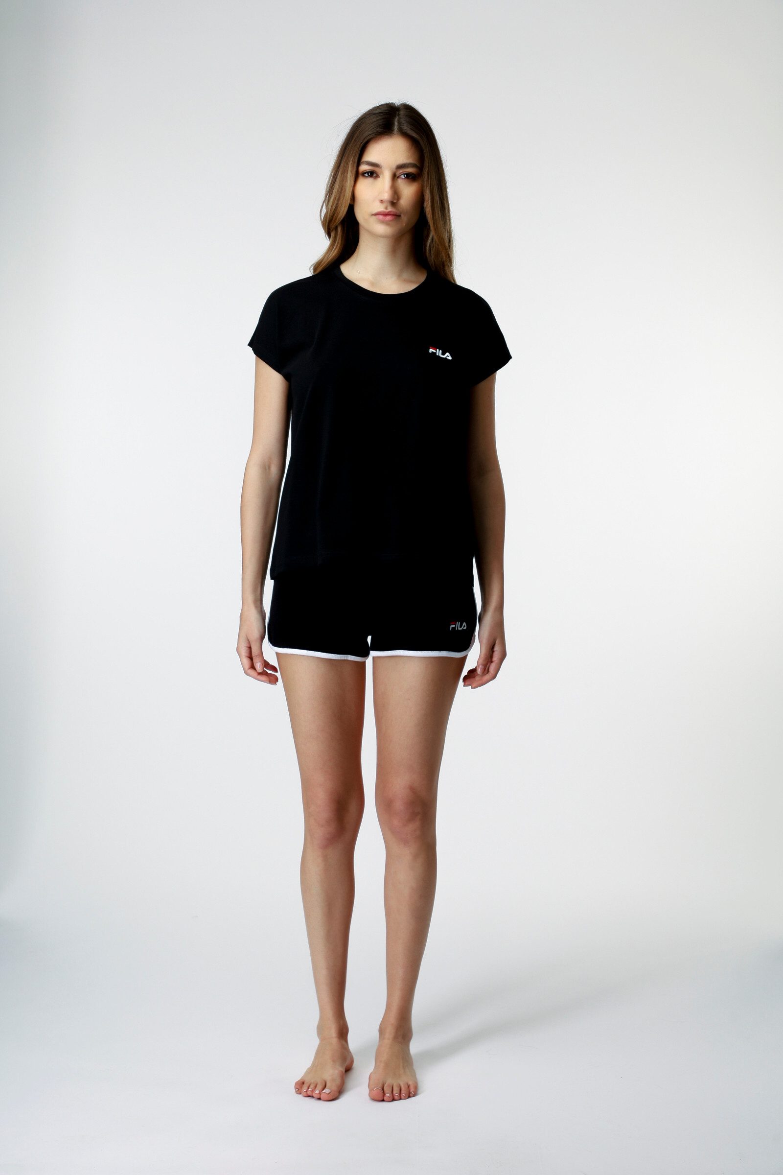 Fila Shortama WOMAN JERSEY TOP + TERRY SPONGE SHORTS PYJAMAS (2-delig)