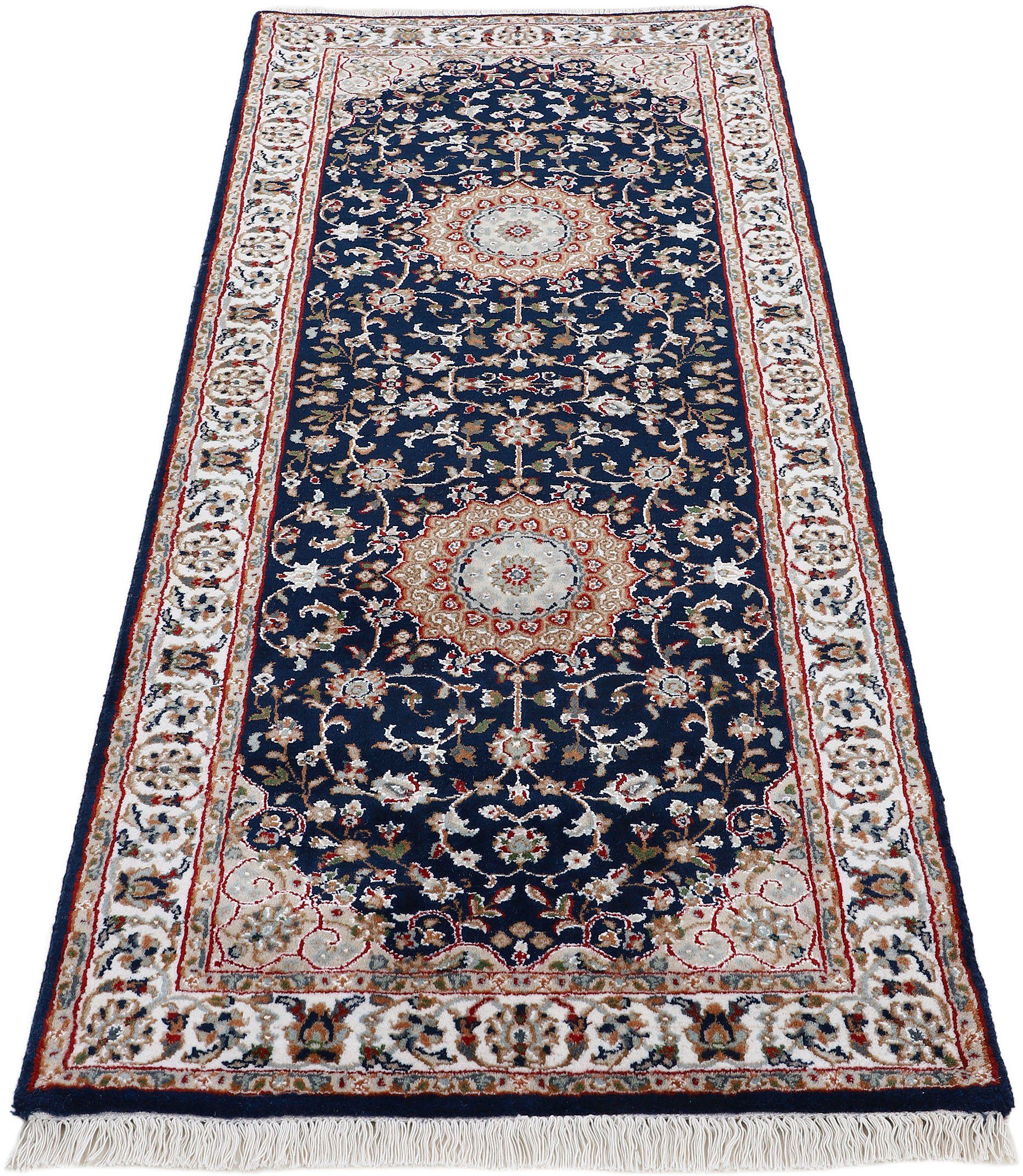 Woven Arts Loper Oosters tapijt Nain met de hand geknoopt, woonkamer, zuivere wol