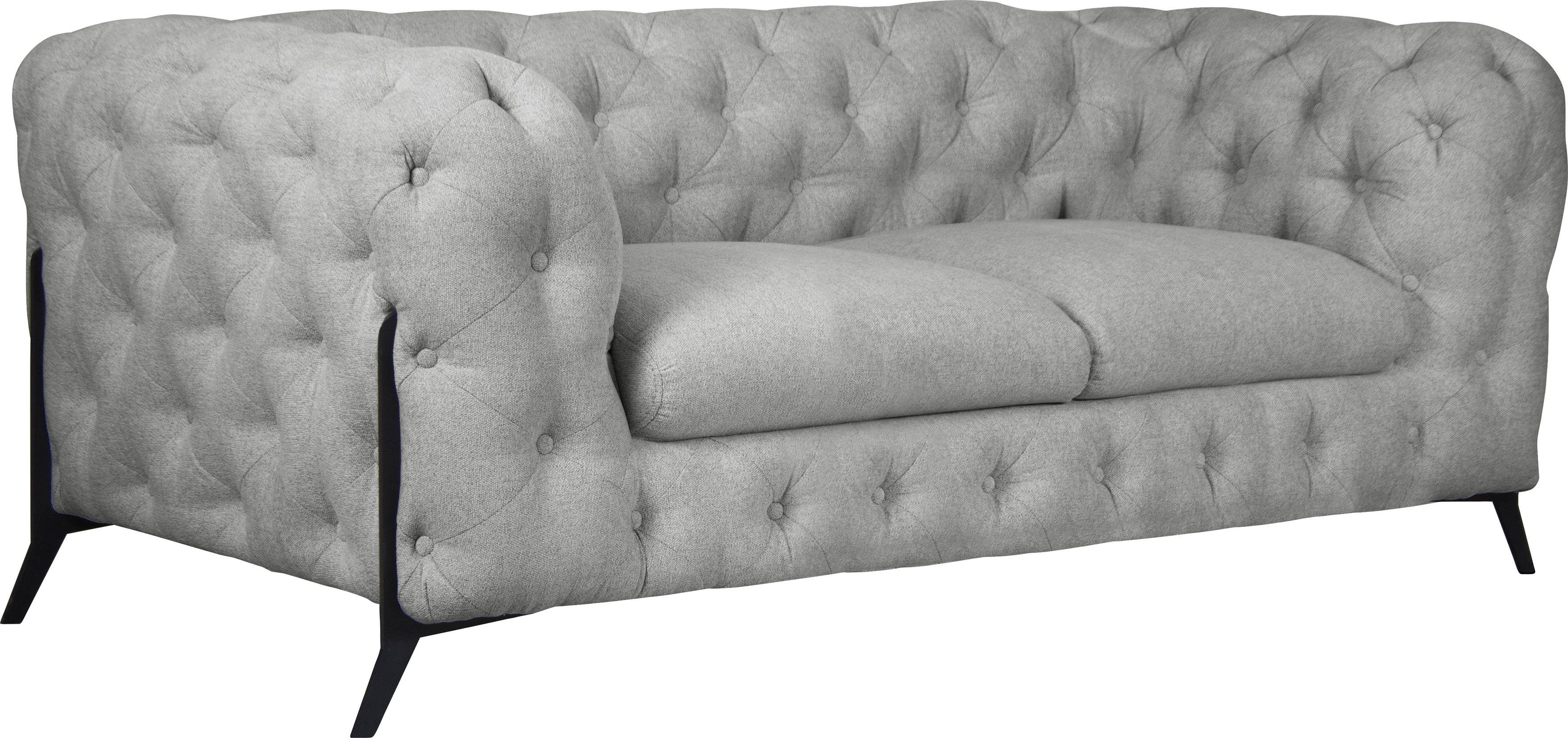 Leonique Chesterfield-bank Amaury luxueuze capitonnage, moderne chesterfield look, kleur van de poten ter keuze