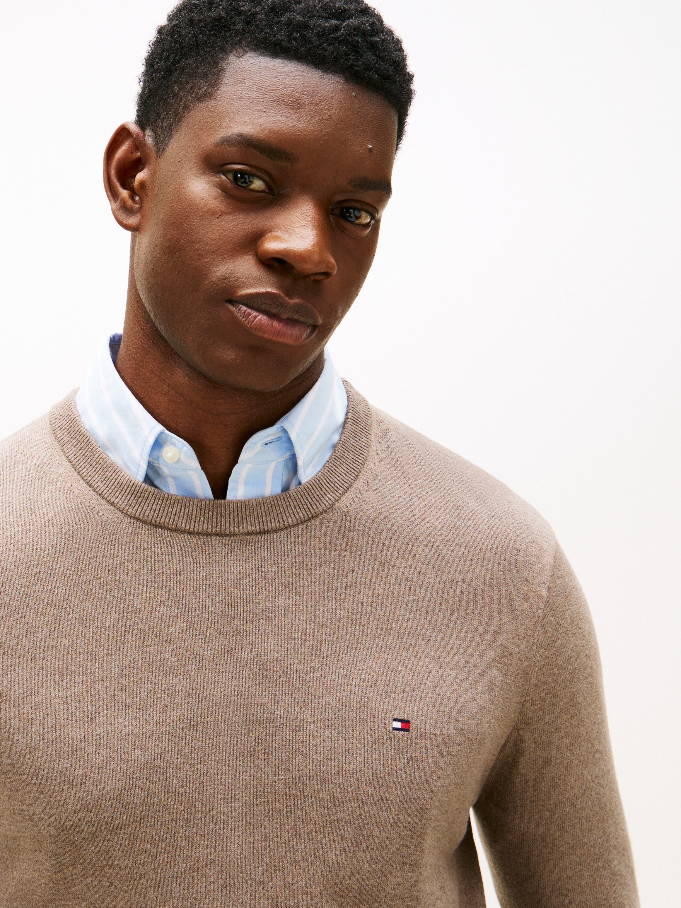 Tommy Hilfiger Trui met ronde hals PIMA ORG CTN CASHMERE CREW NECK