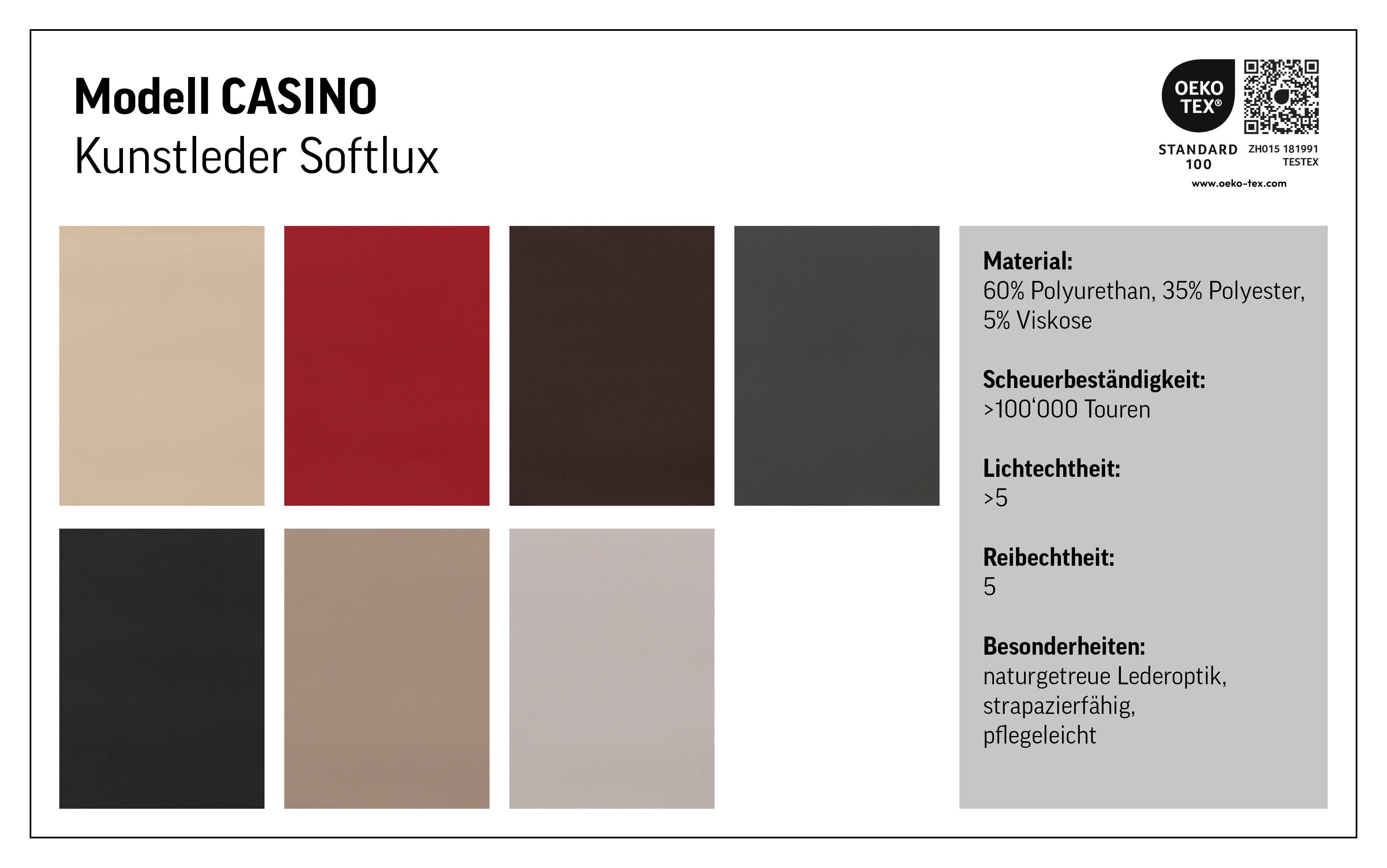 COTTA Zithoek Casino, bankset, 3-2-1 zitplaatsen, woonkamer set 3-delig, fauteuil, 2-zits, 2,5-zits, hoge rugleuning (set, 3-delig)