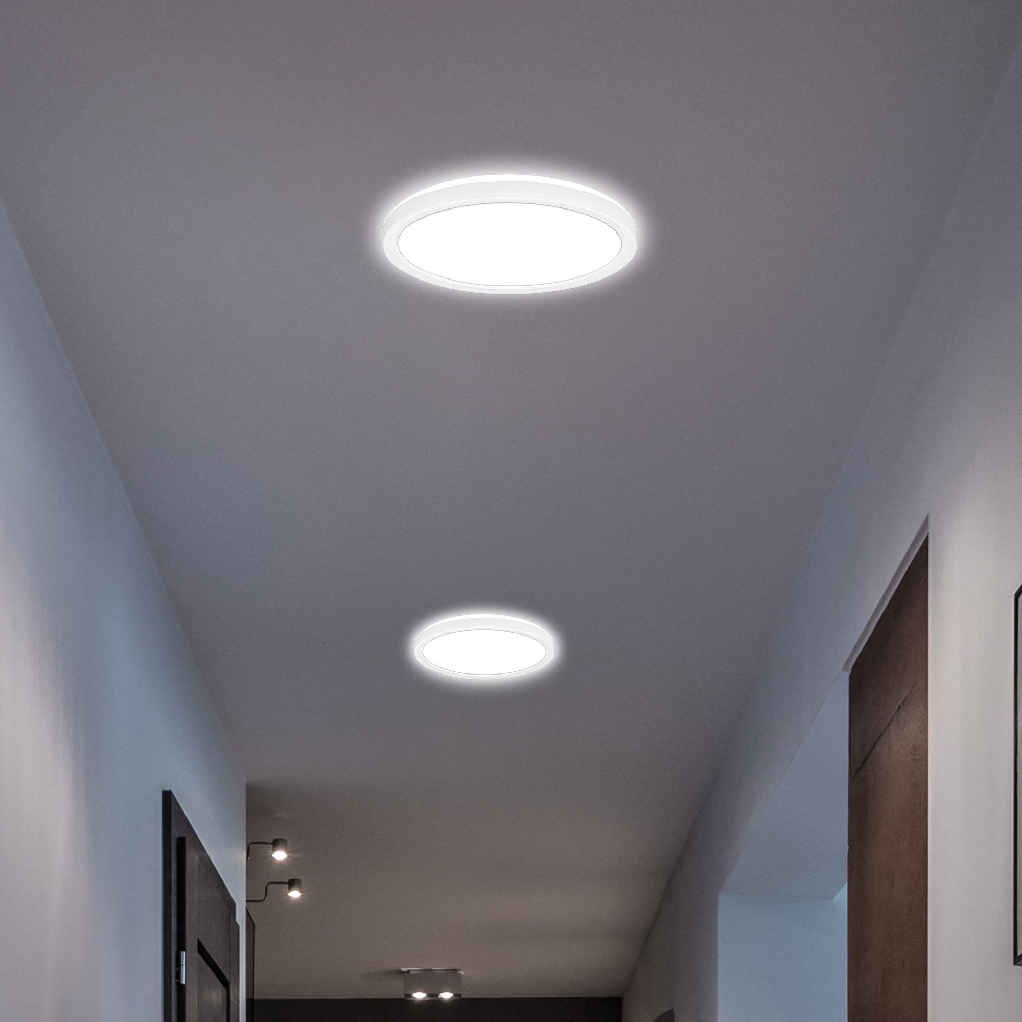 B.K.Licht Led-plafondlamp BKL1598 ultra dunne plafondlamp, LED paneel met backlight