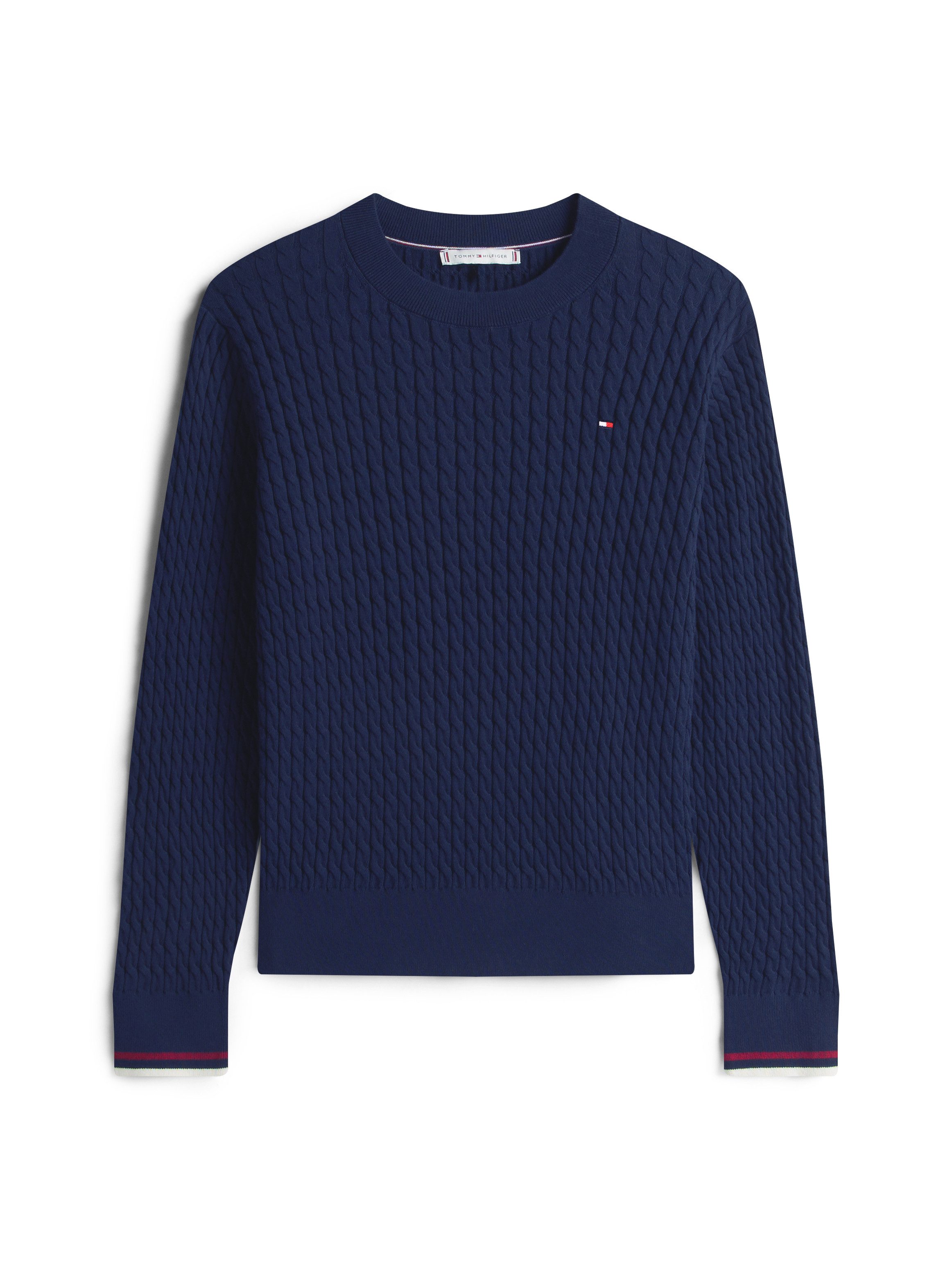 Tommy Hilfiger Trui met ronde hals CO CABLE C-NK LS SWEATER