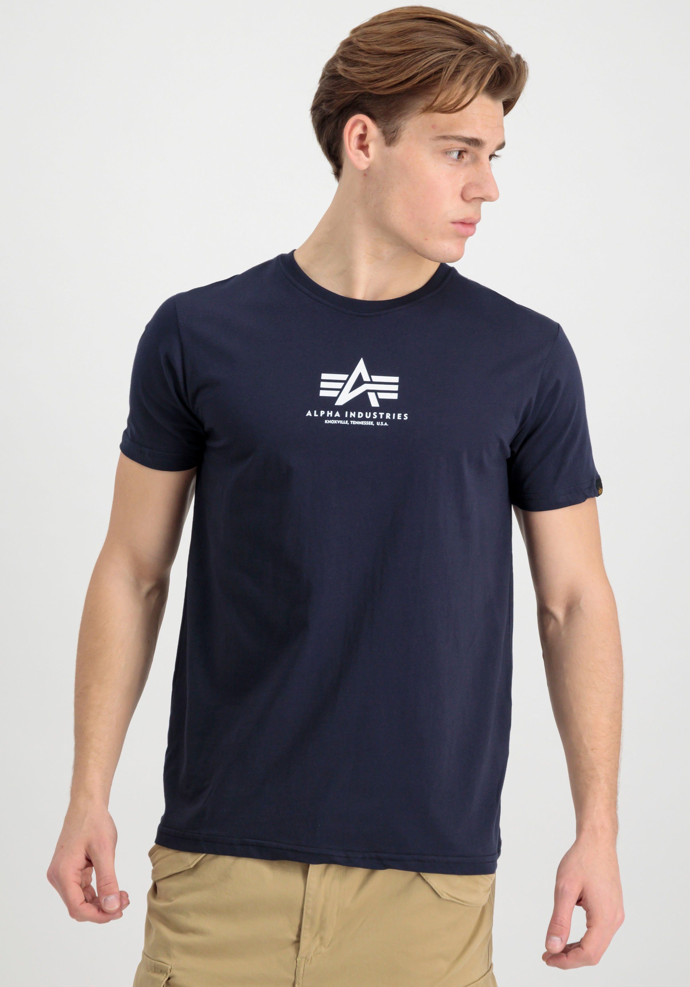 Alpha Industries Shirt met ronde hals Basic T ML heren ronde hals maat M blauw