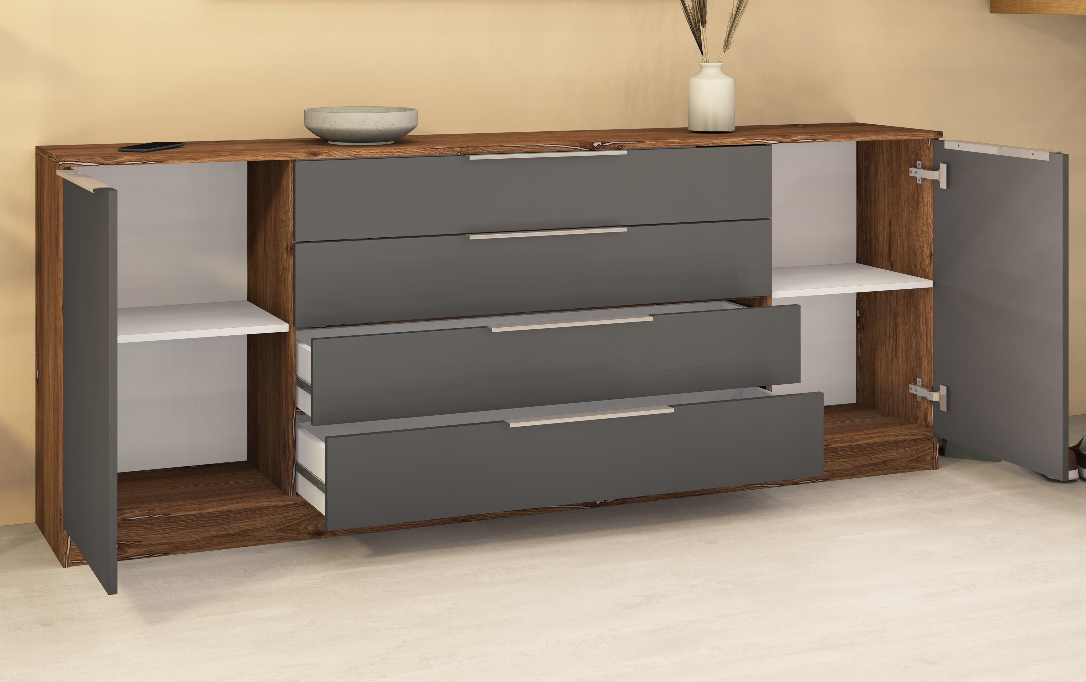 borchardt Möbel Kast Oliva Breedte 200 cm, met 4 lades