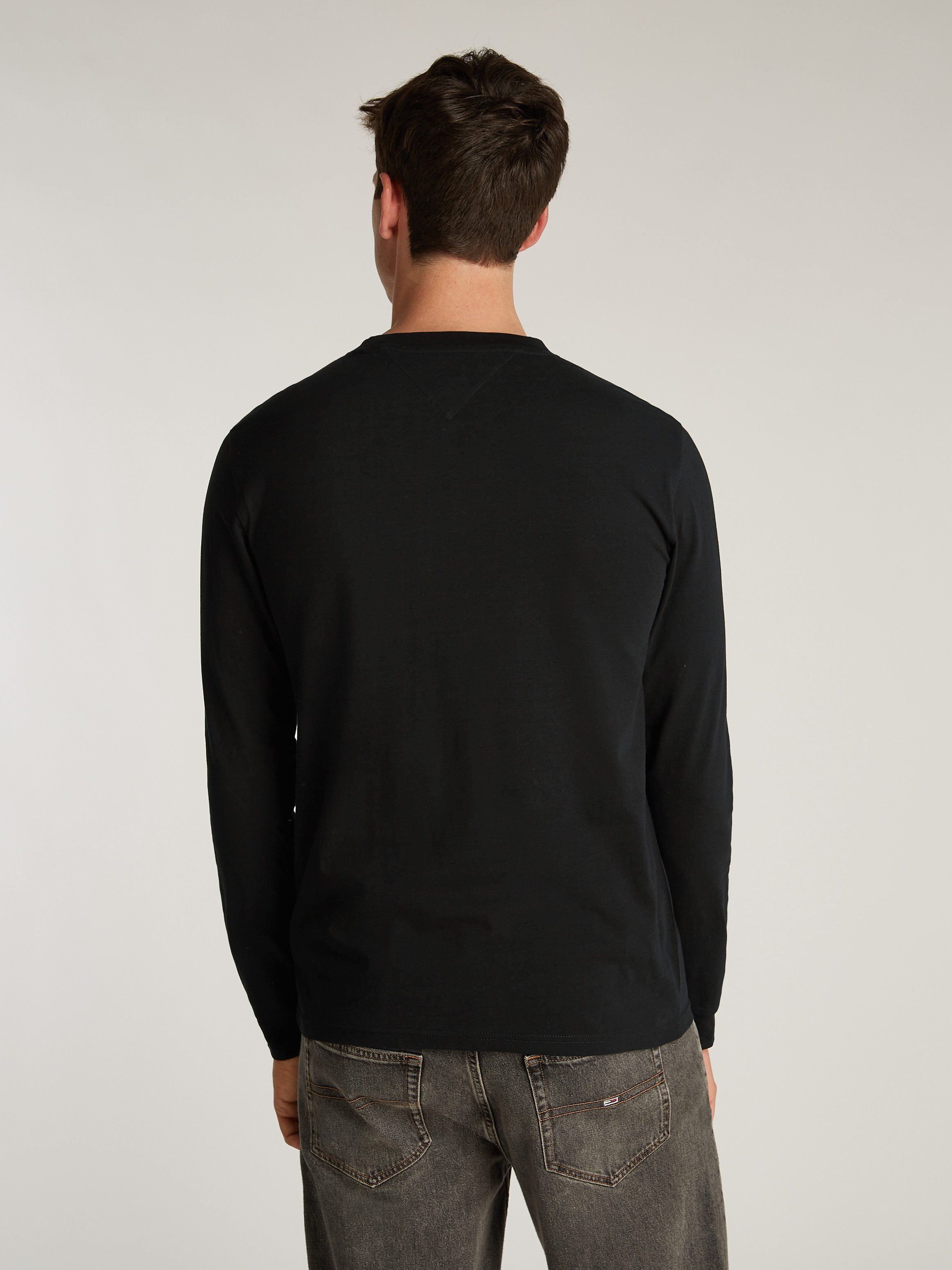 Tommy Jeans Plus Shirt met lange mouwen TJM SLIM LINEAR CHEST LS TEE EXT