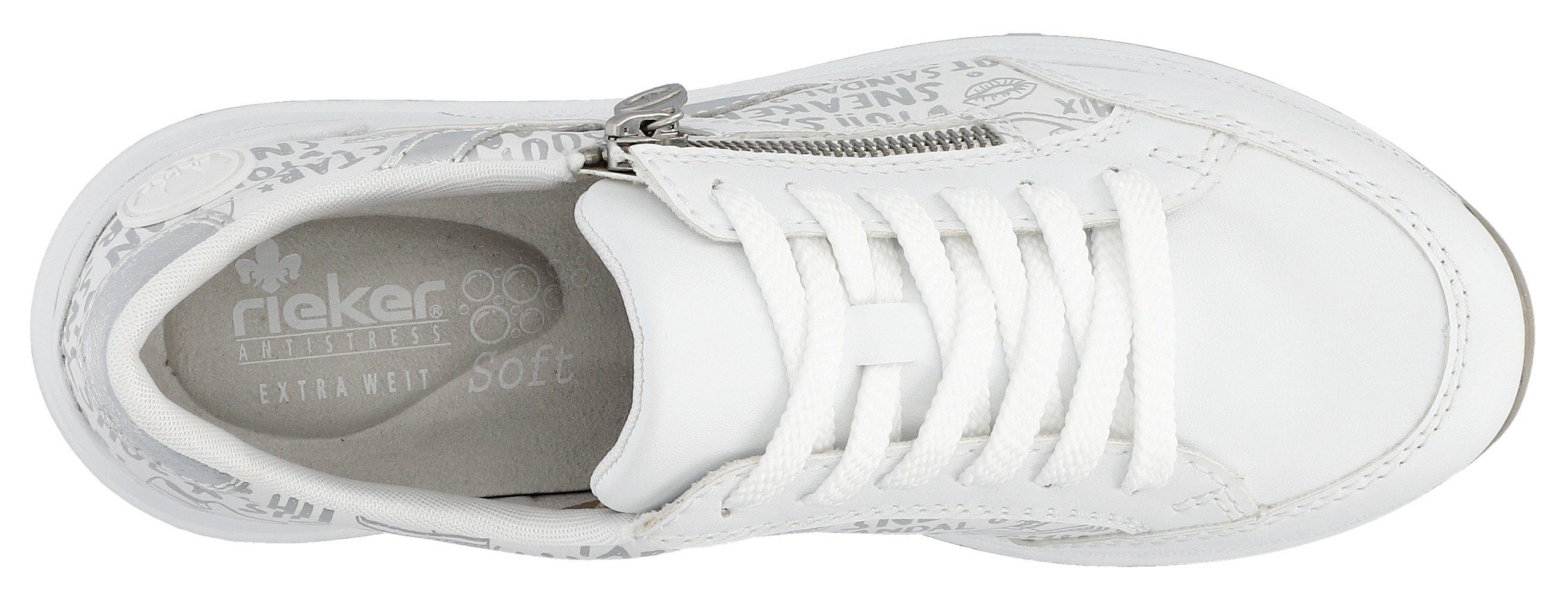 Rieker Sneakers verwijderbare zachte inlegzool, vrijetijdsschoen, lage schoen, veterschoen