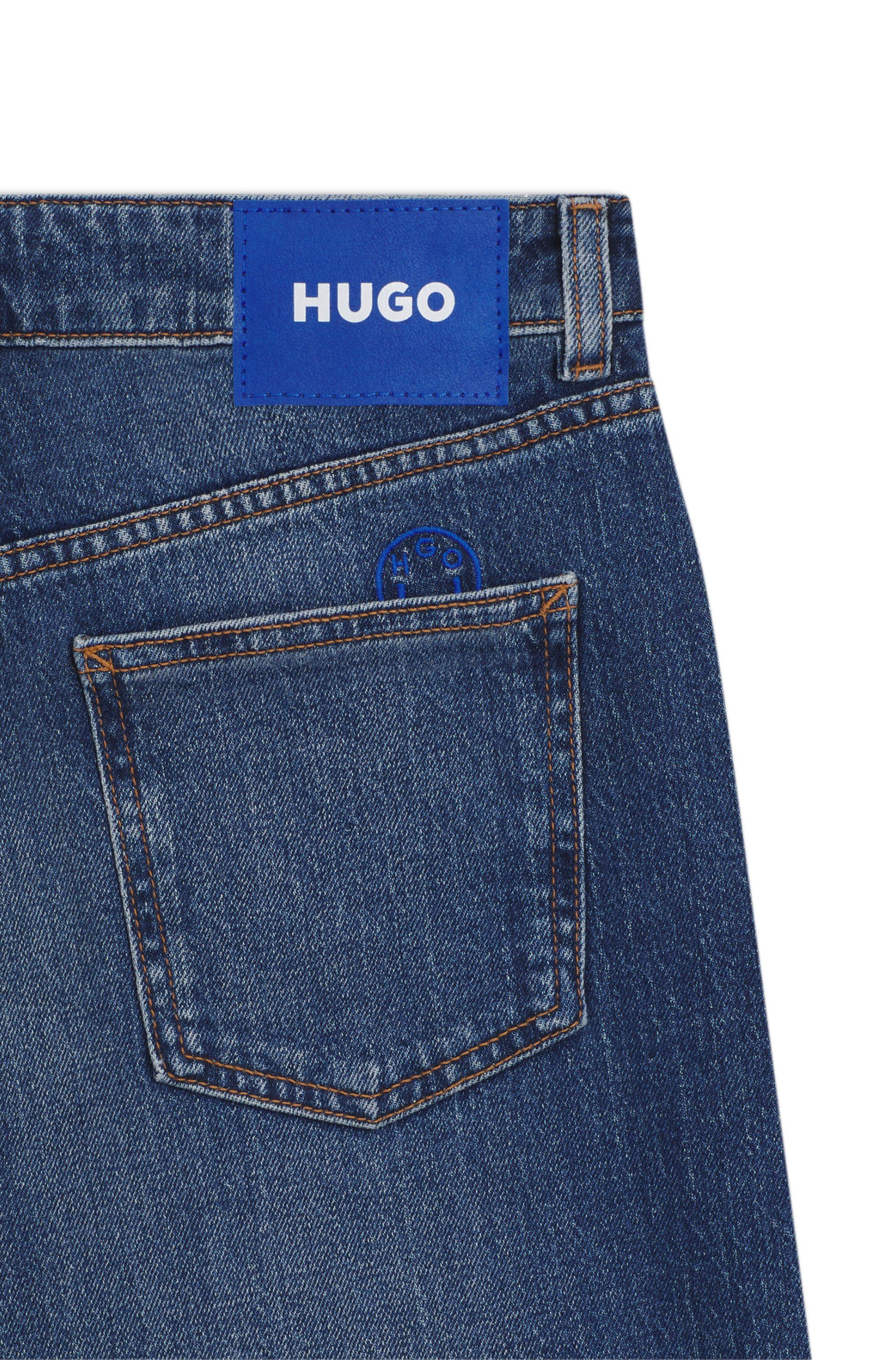 HUGO Blue Straight jeans Elyah Straight fit jeans met hoge taille, lange lengte 36