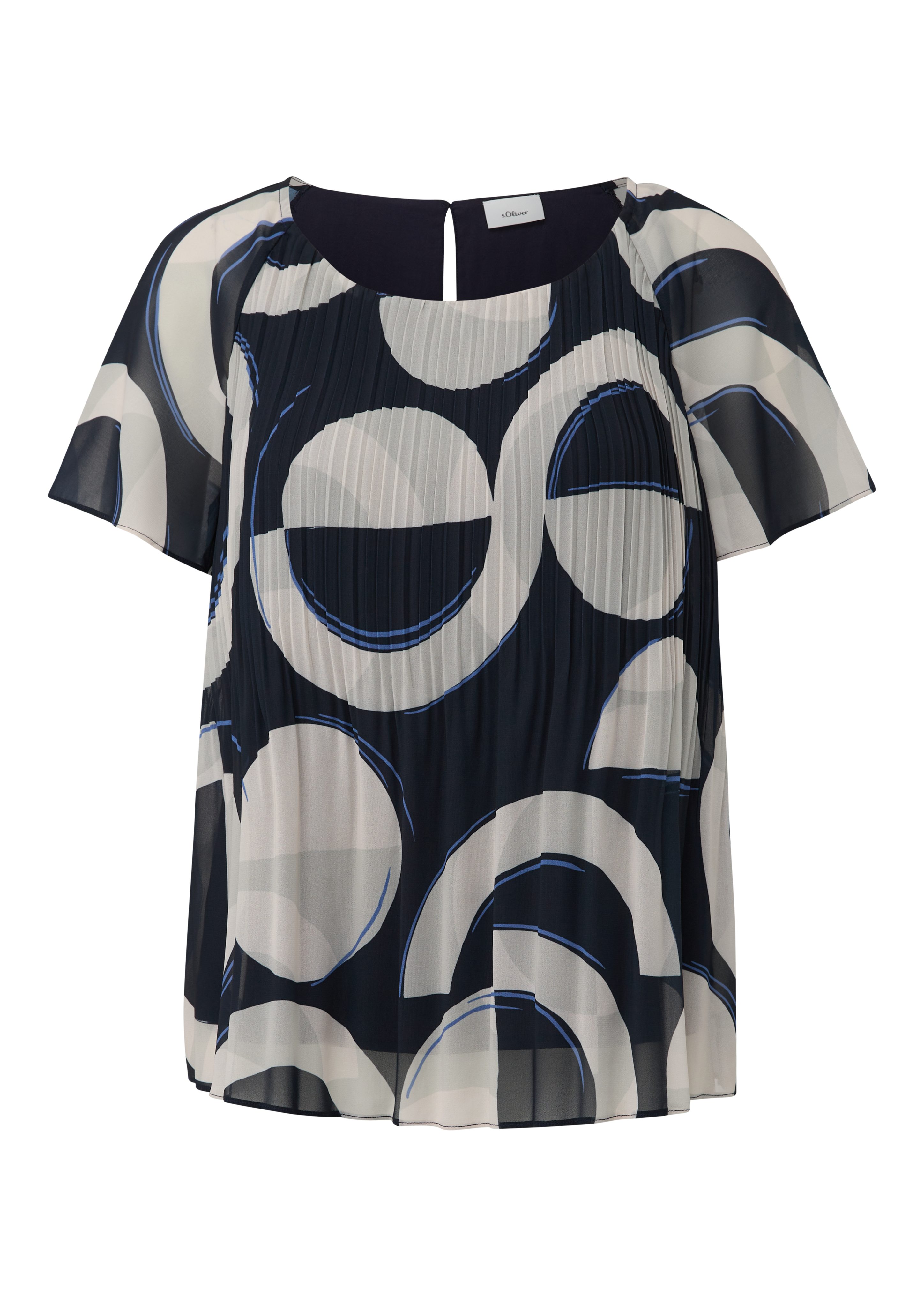 s.Oliver BLACK LABEL Blouse met korte mouwen met structuur