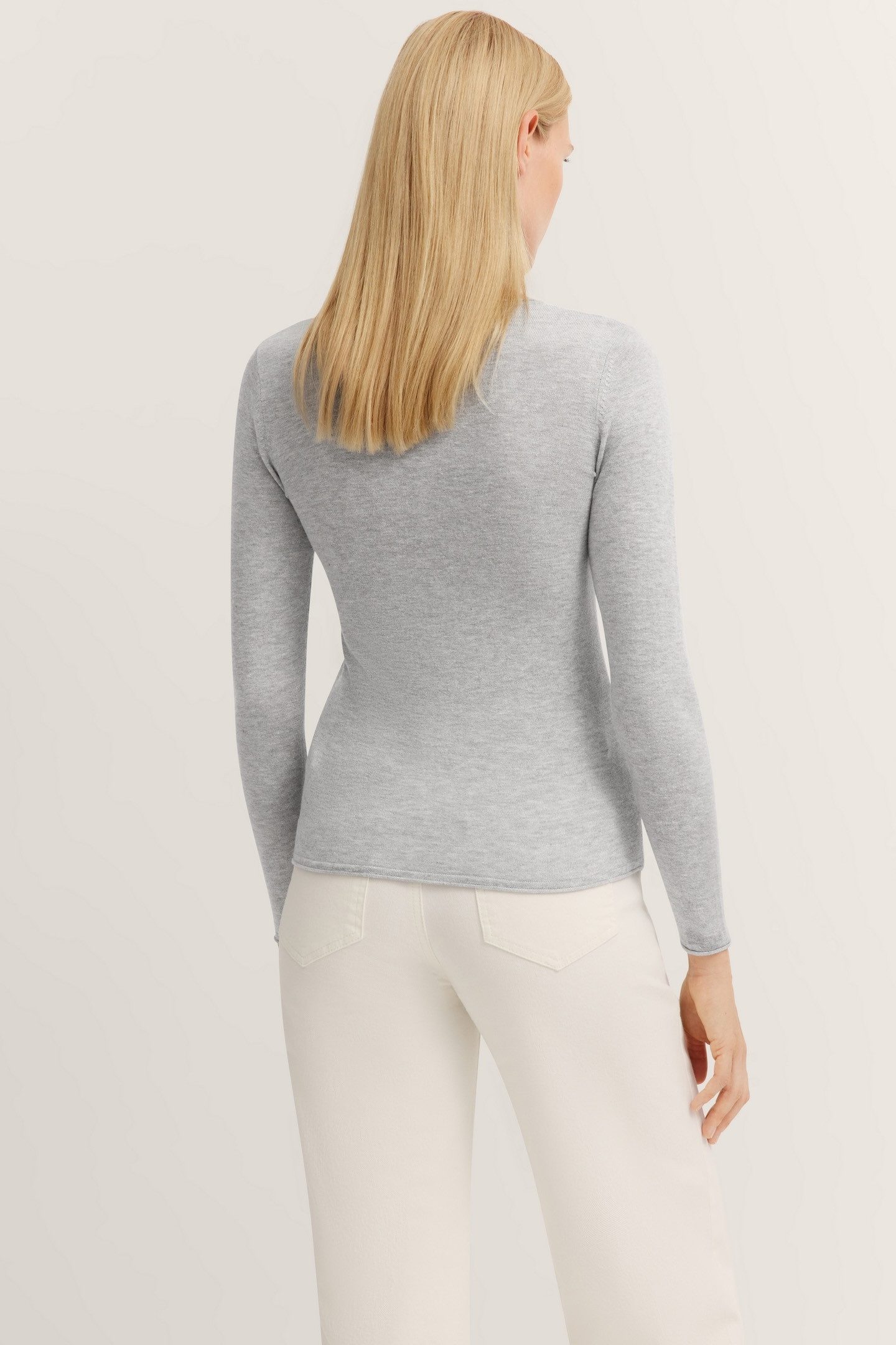 Bugatti Shirt met lange mouwen met ronde hals en lange mouwen