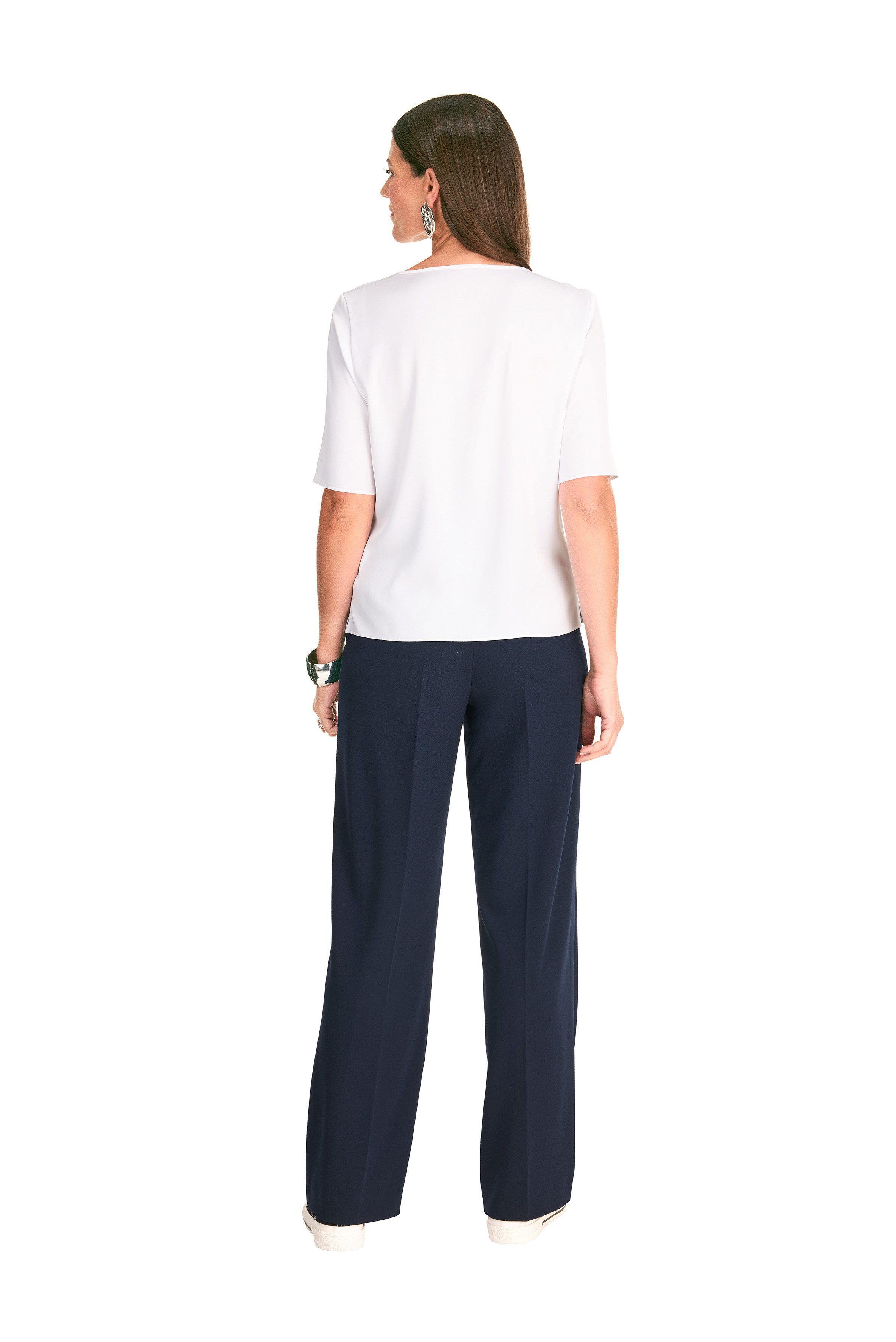 HERMANN LANGE Collection Shirt met knoopdetail bij de hals