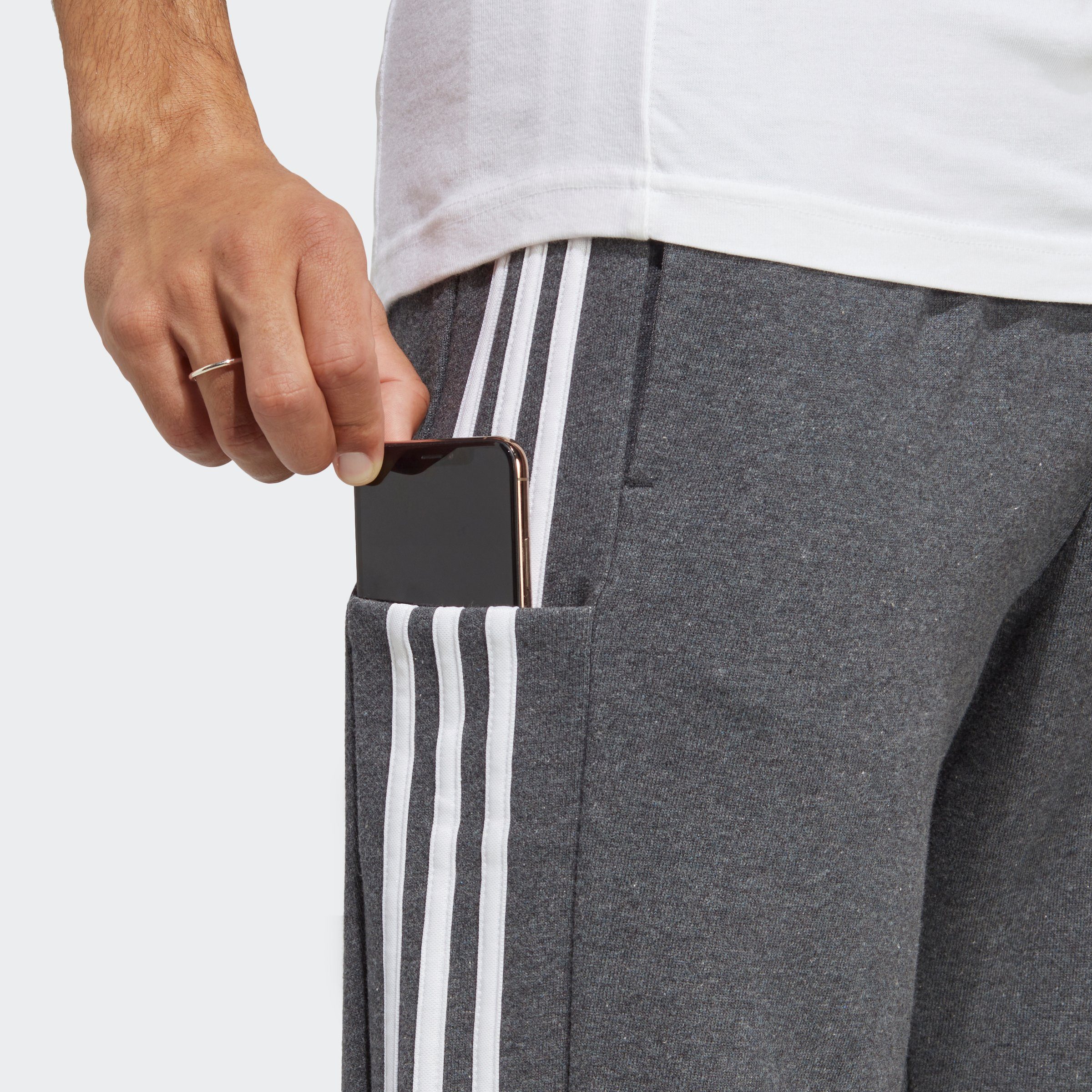 adidas Sportswear Sportbroek Essentials French Terry tapered boord 3-strepen broek (1-delig)