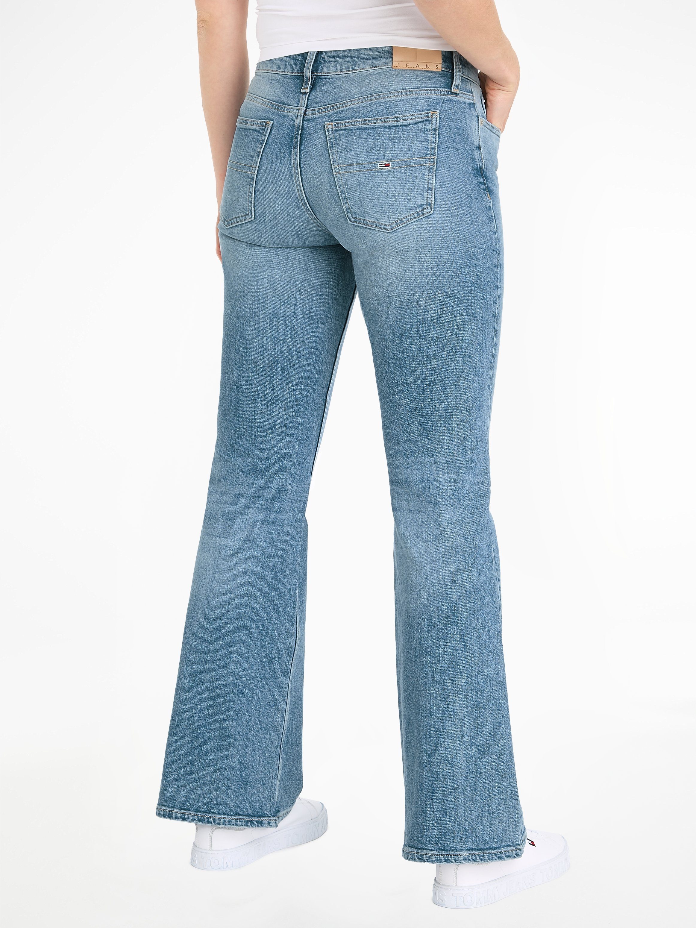 TOMMY JEANS Comfortabele jeans met leren merklabel