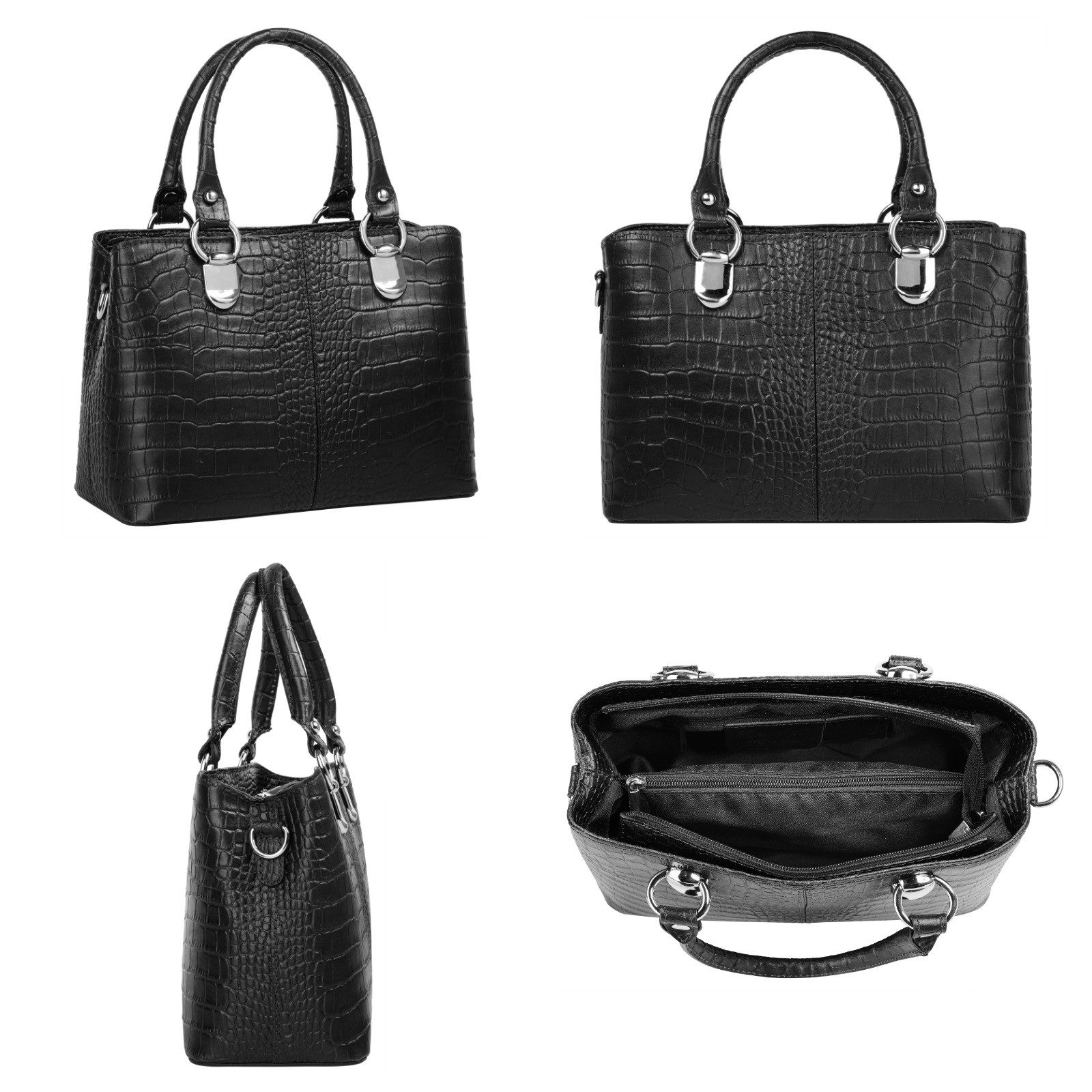 Cluty Schoudertas echt leer, made in italy