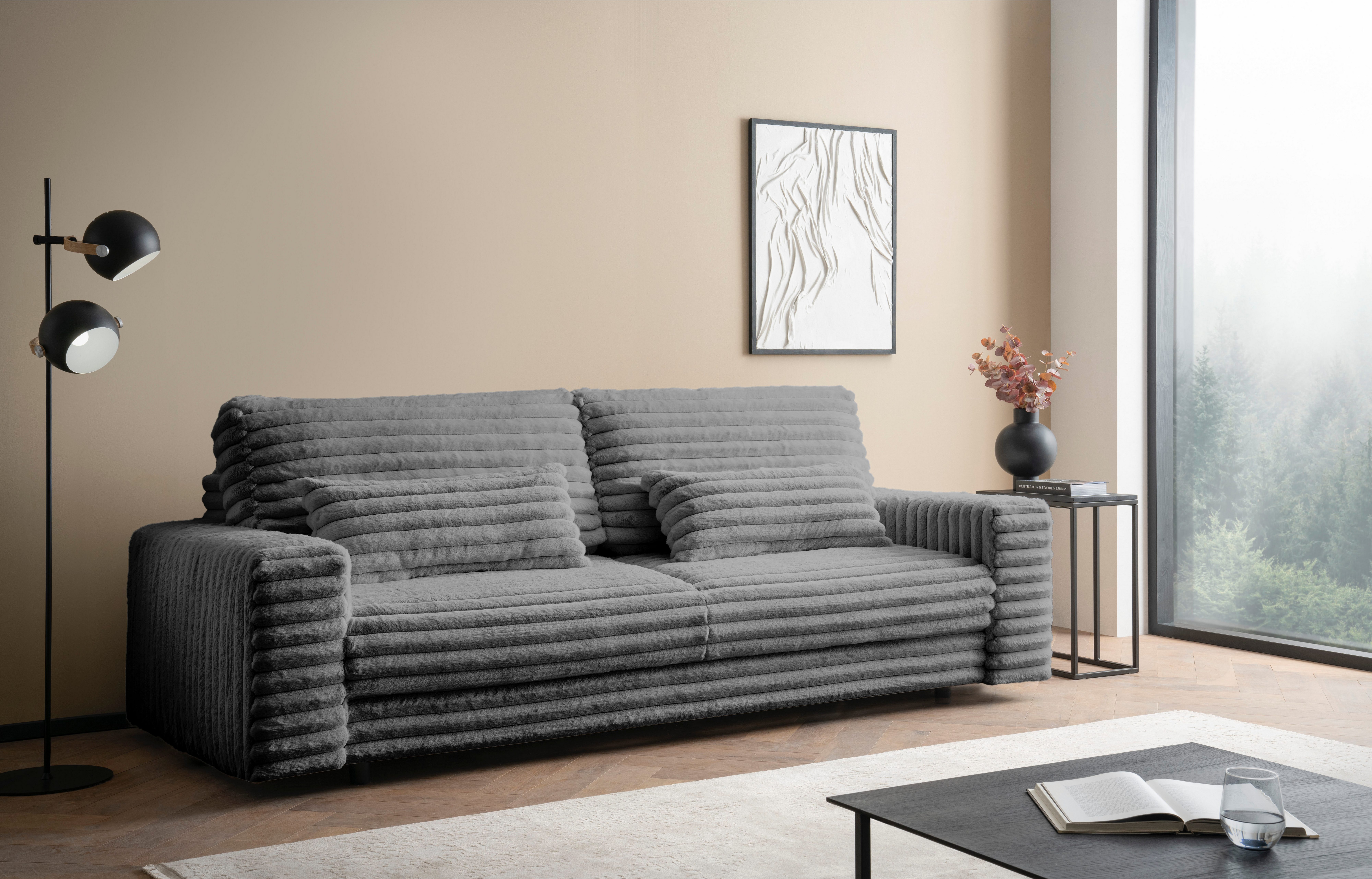 LeGer Home by Lena Gercke Slaapbank Imoga, kussen met slaapfunctie, 3-zits bank, bank met bedlade in moderne kleuren en stoffen, bedfunctie, ligoppervlak: 200x150 cm