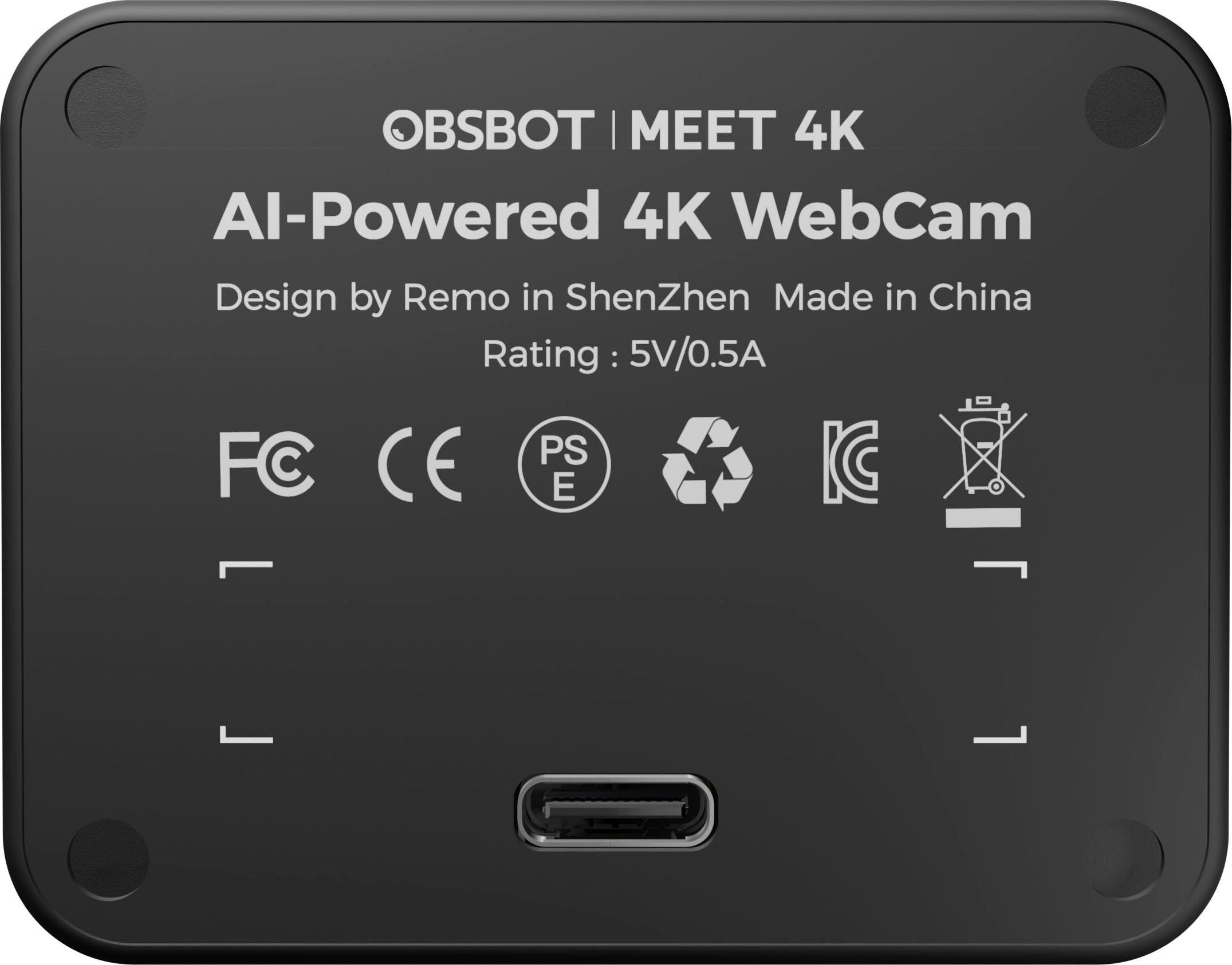 OBSBOT Webcam Meet 4K professionele webcam voor livestreams