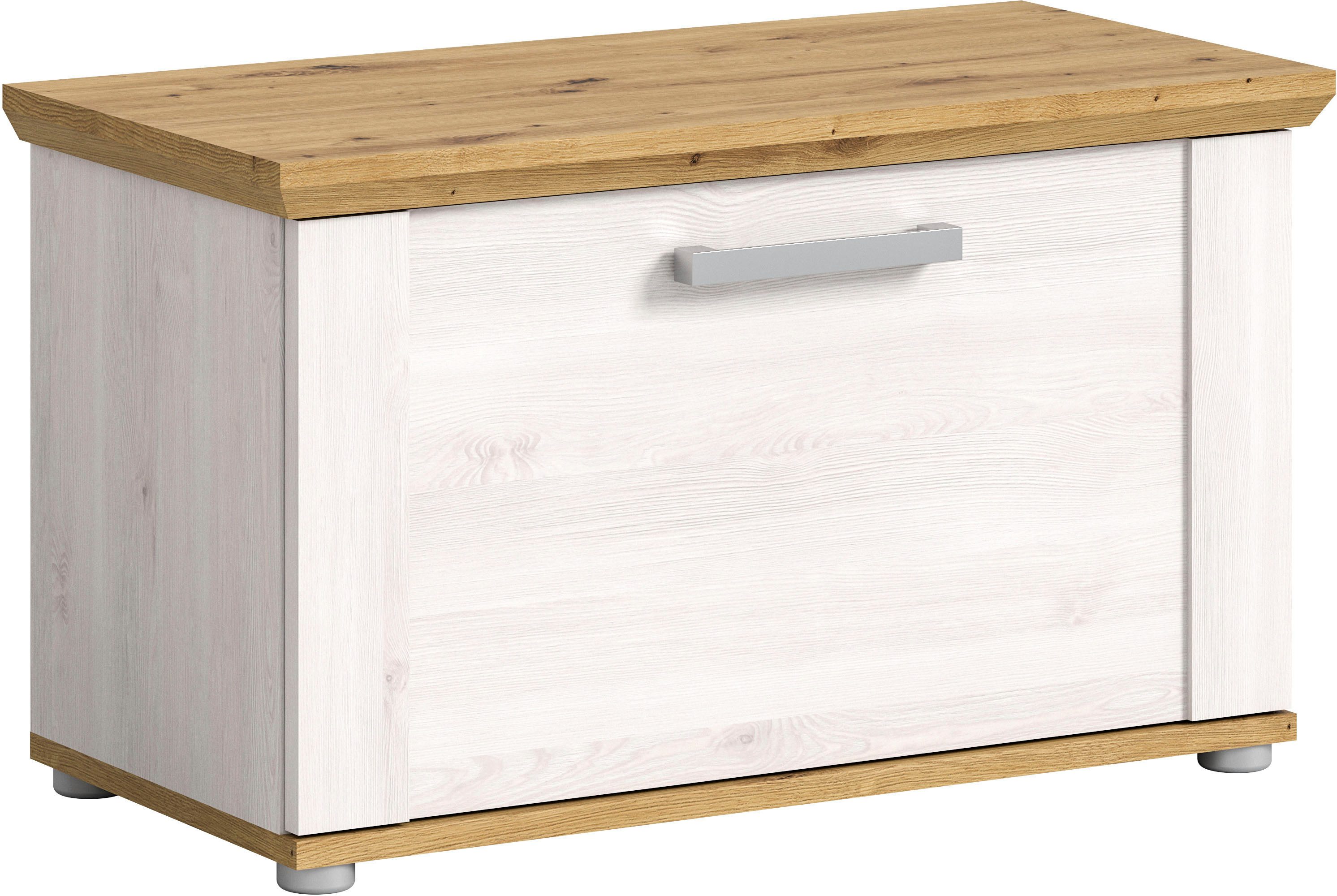 Home affaire Zitbank COSENZA, TOPSELLER!, Breite 80 cm, 1 Klappe, 2 Einlegeböden, 2-farbig in landelijke stijl, bank, schoenenbank, garderobenbank,