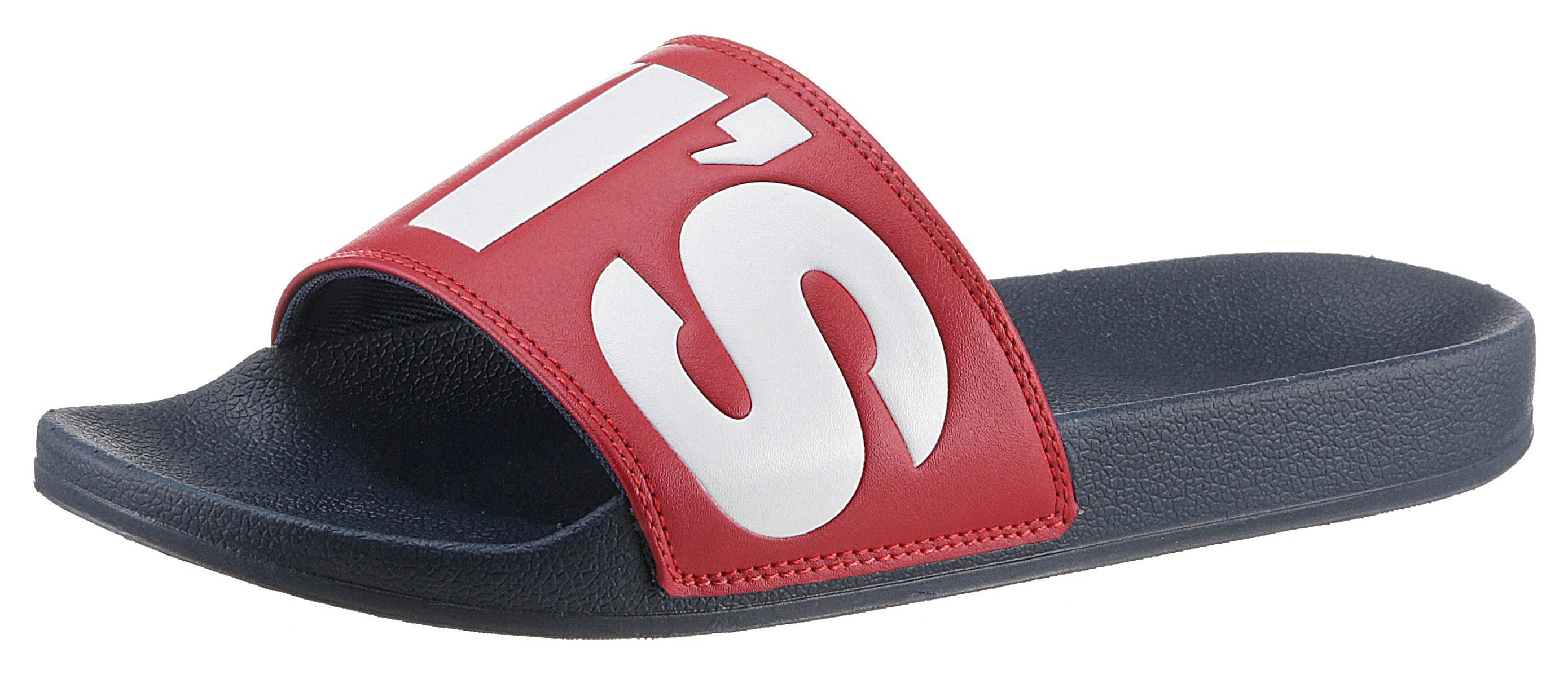 Levi's Badslippers JUNE L zomerschoen, poolslides, slippers, met opvallend logo