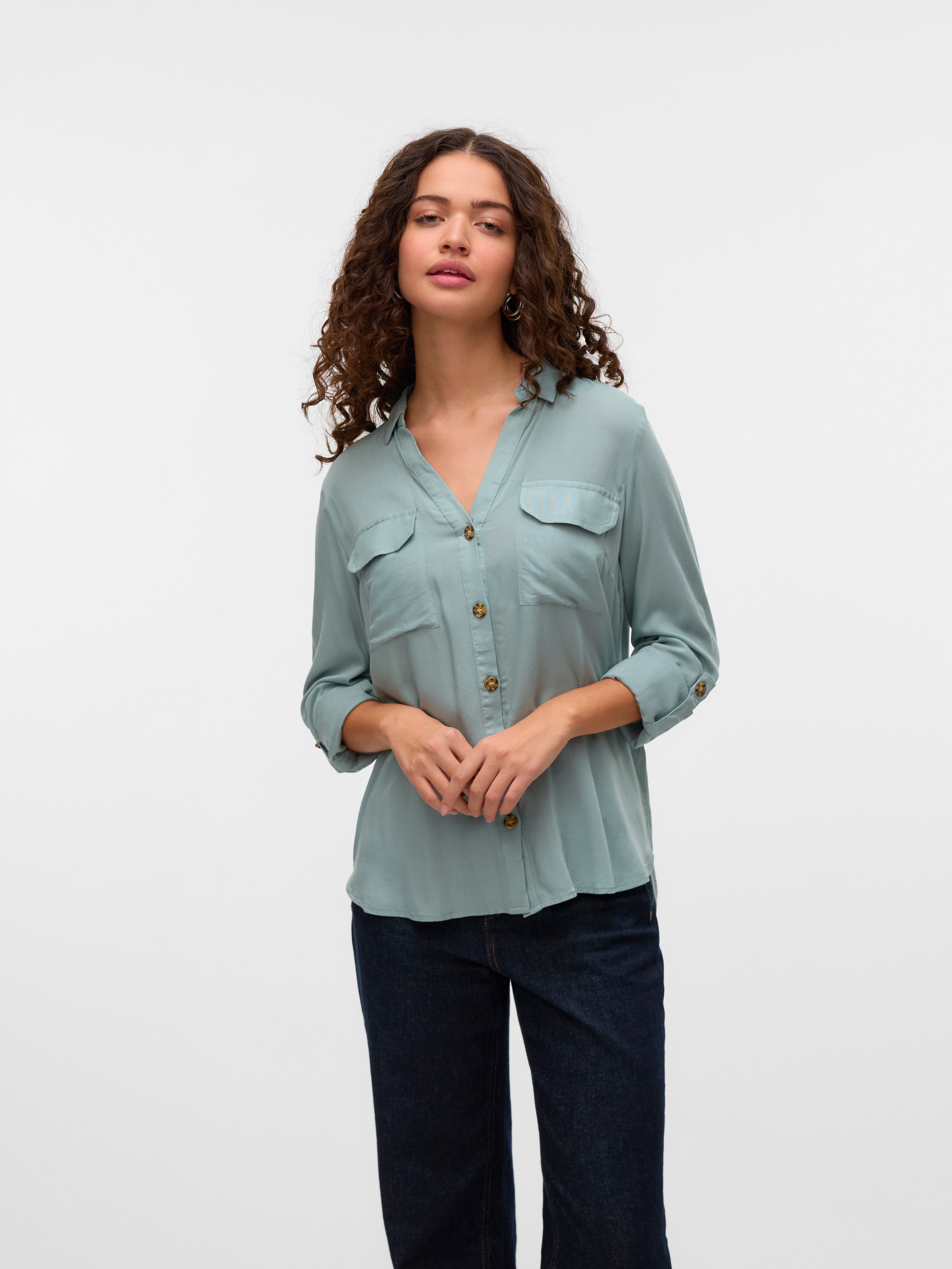 Vero Moda Overhemdblouse VMBUMPY L/S SHIRT NEW WVN GA NOOS