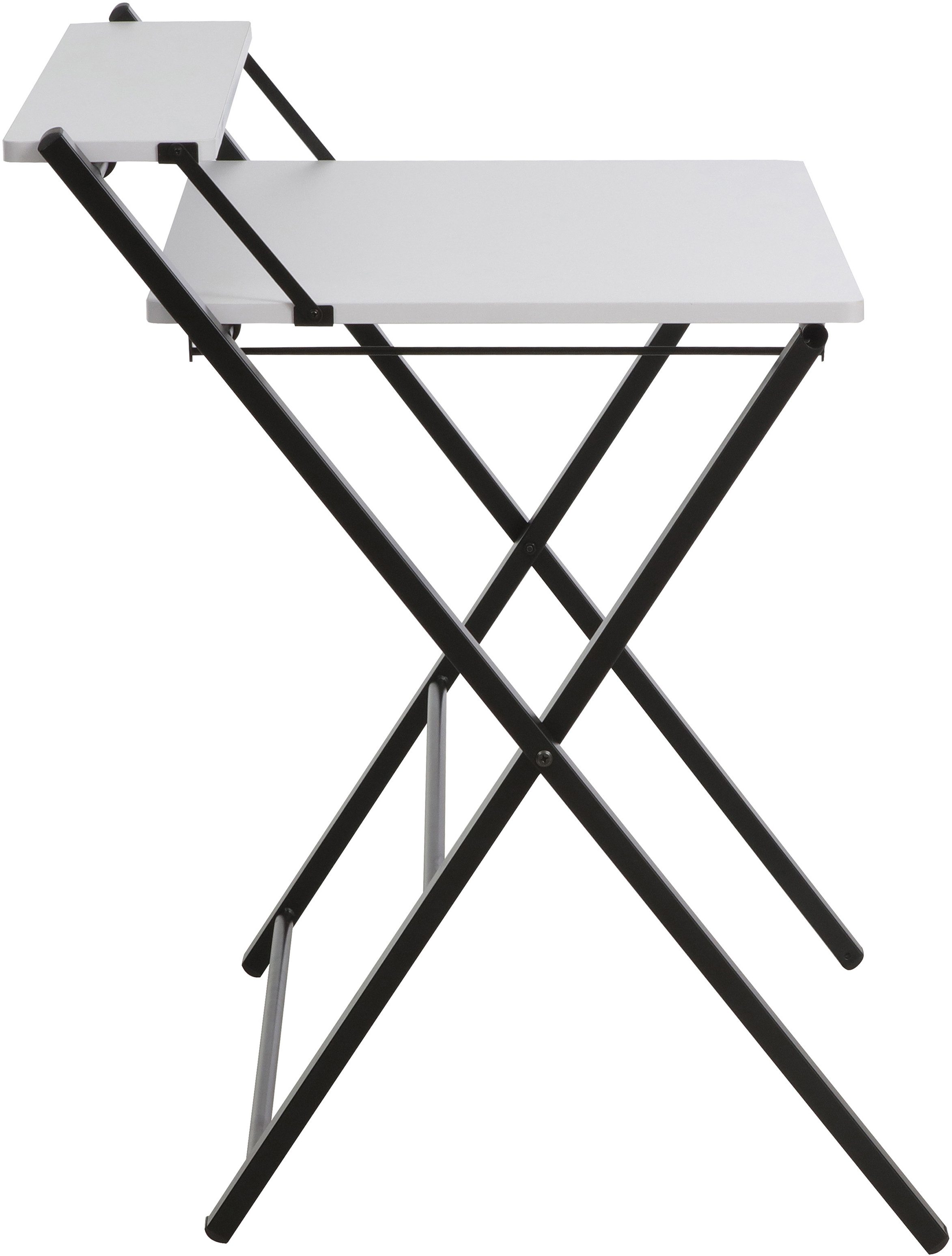 INOSIGN Pc-bureau SULBY, laptoptafel, bureau, met planchet, Metalen frame, opvouwbaar, ruimtebesparend, max. 86,5x82,5 cm