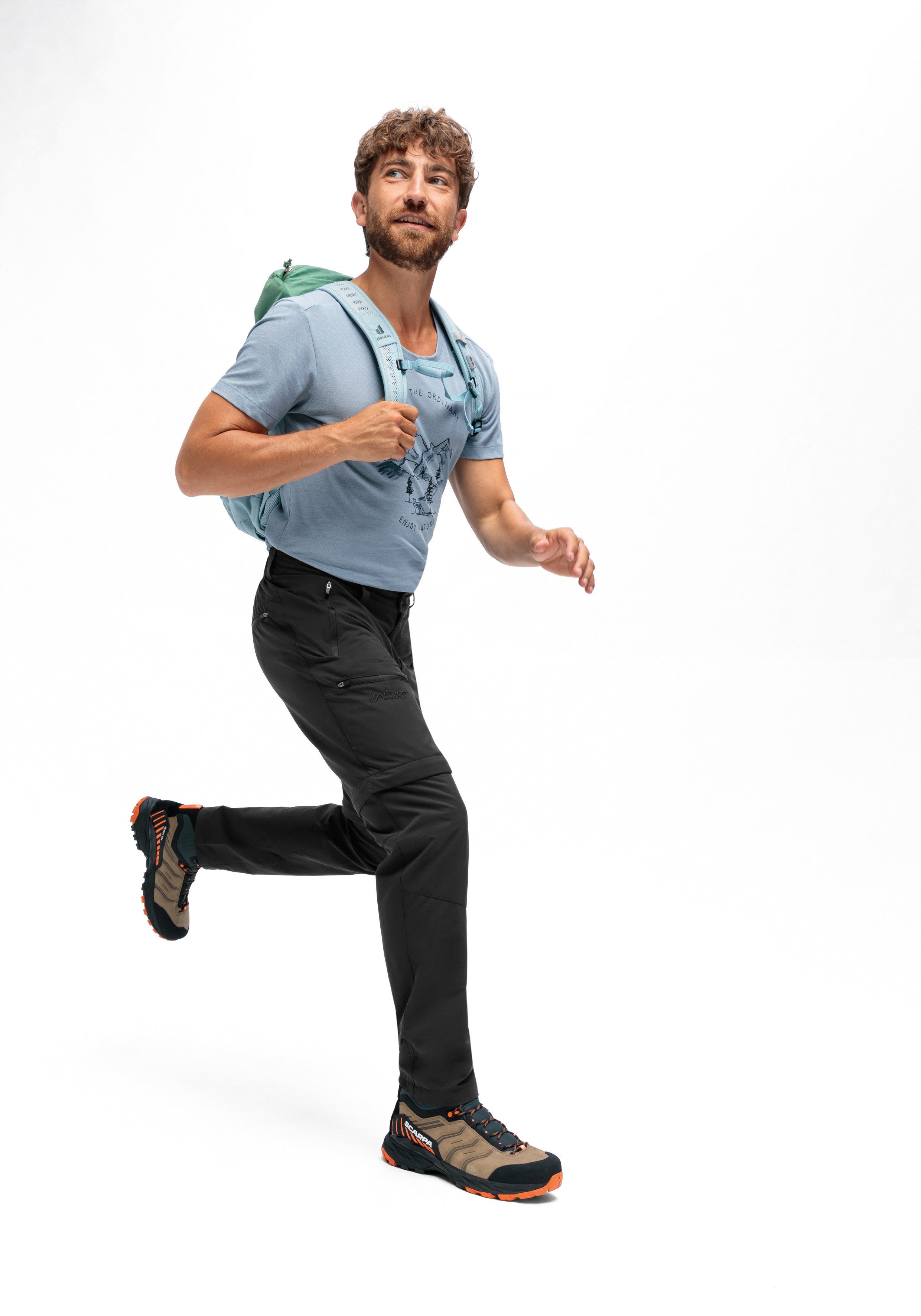 Maier Sports Outdoorbroek Tajo Zip Loop Heren wandelbroek, zip-off functionele broek, 4 zakken, regular fit