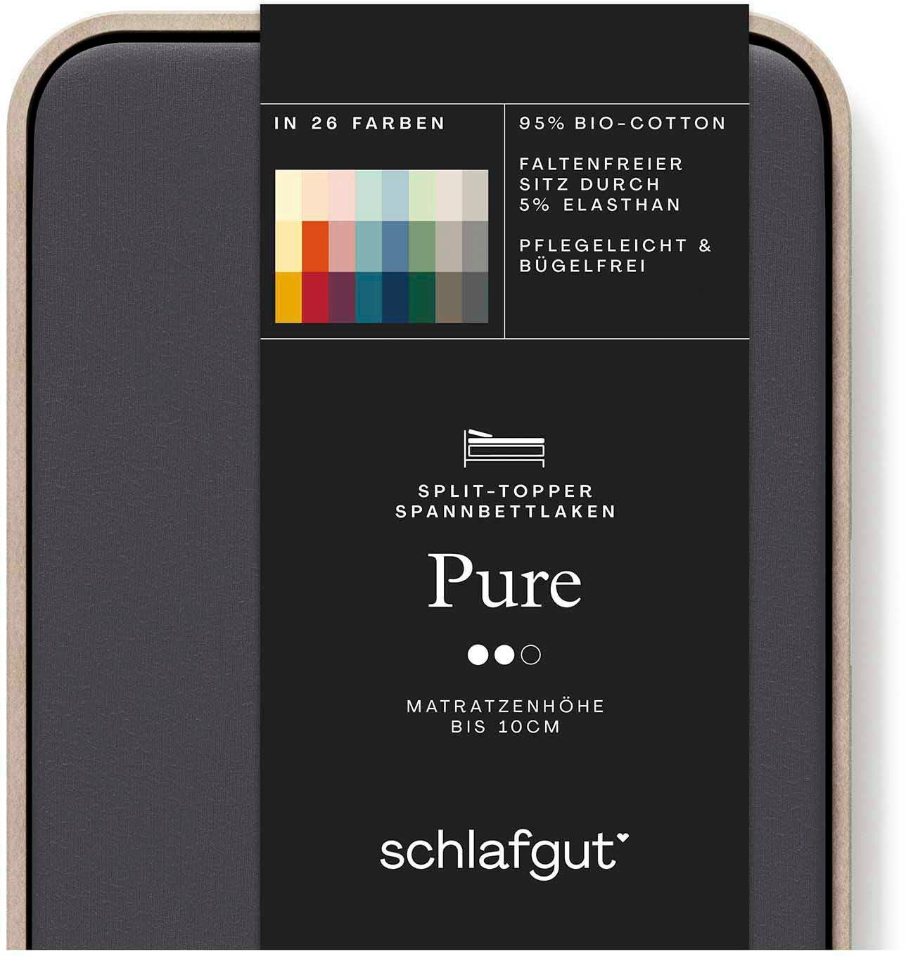 Schlafgut Hoeslaken Pure Split-Topper MADE IN GREEN by OEKO-TEX® (1 stuk)
