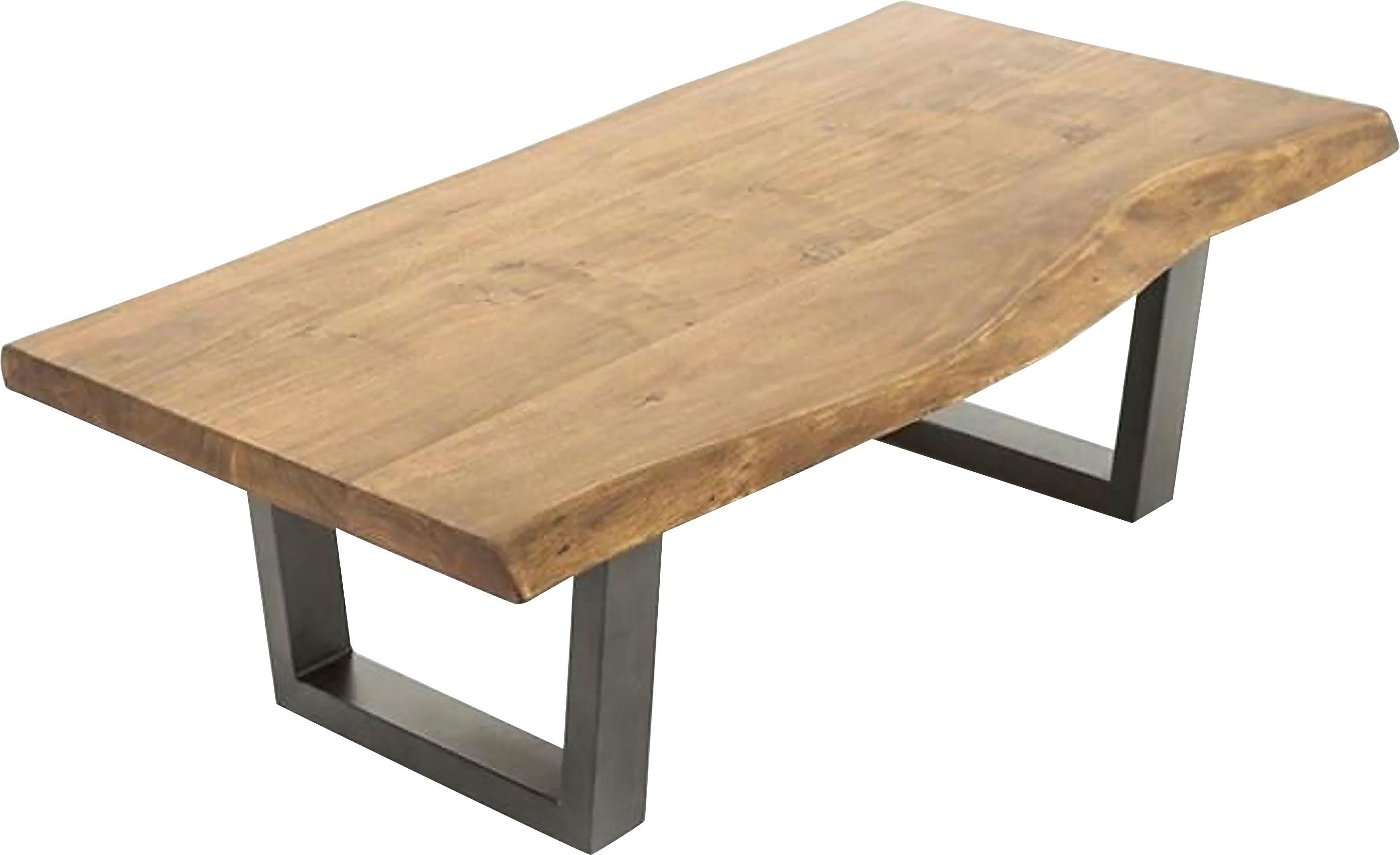 byLIVING Salontafel Judy van massief hout, met natuurlijk schaaldeel, breedte 120 cm salontafels bruin
