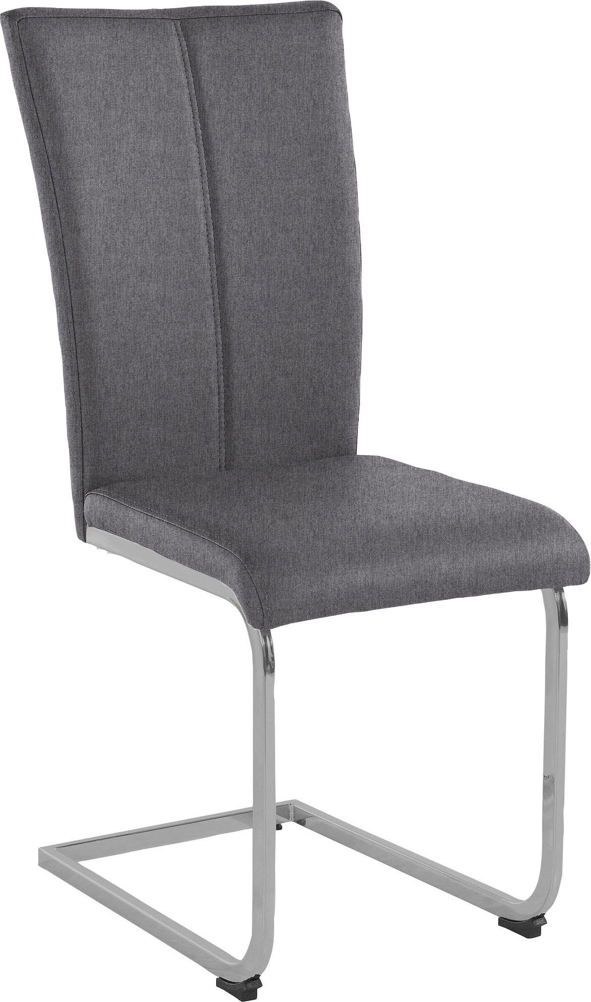 Home affaire Vrijdragende stoel Nils Stoel belastbaar tot 120 kg, frame metaal in chroom-look of zwart (set, 2 stuks)