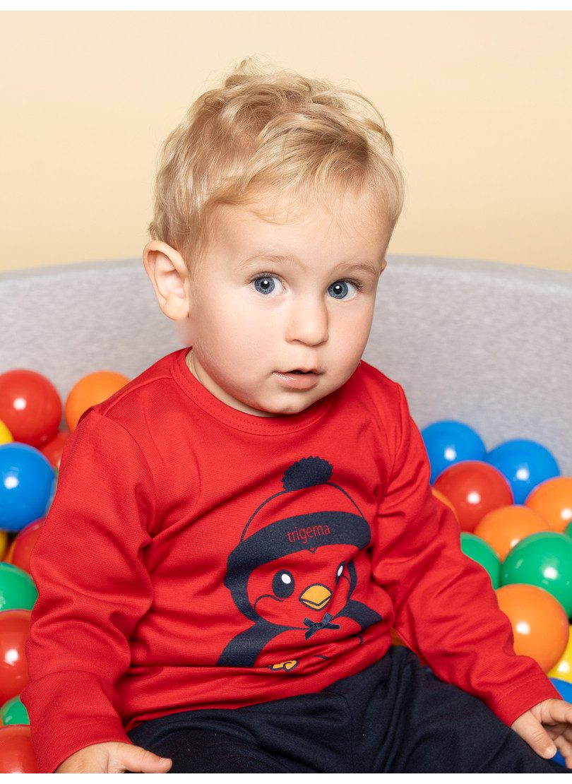 Trigema Sweatshirt Langarmshirt met schattige pinguïn-print