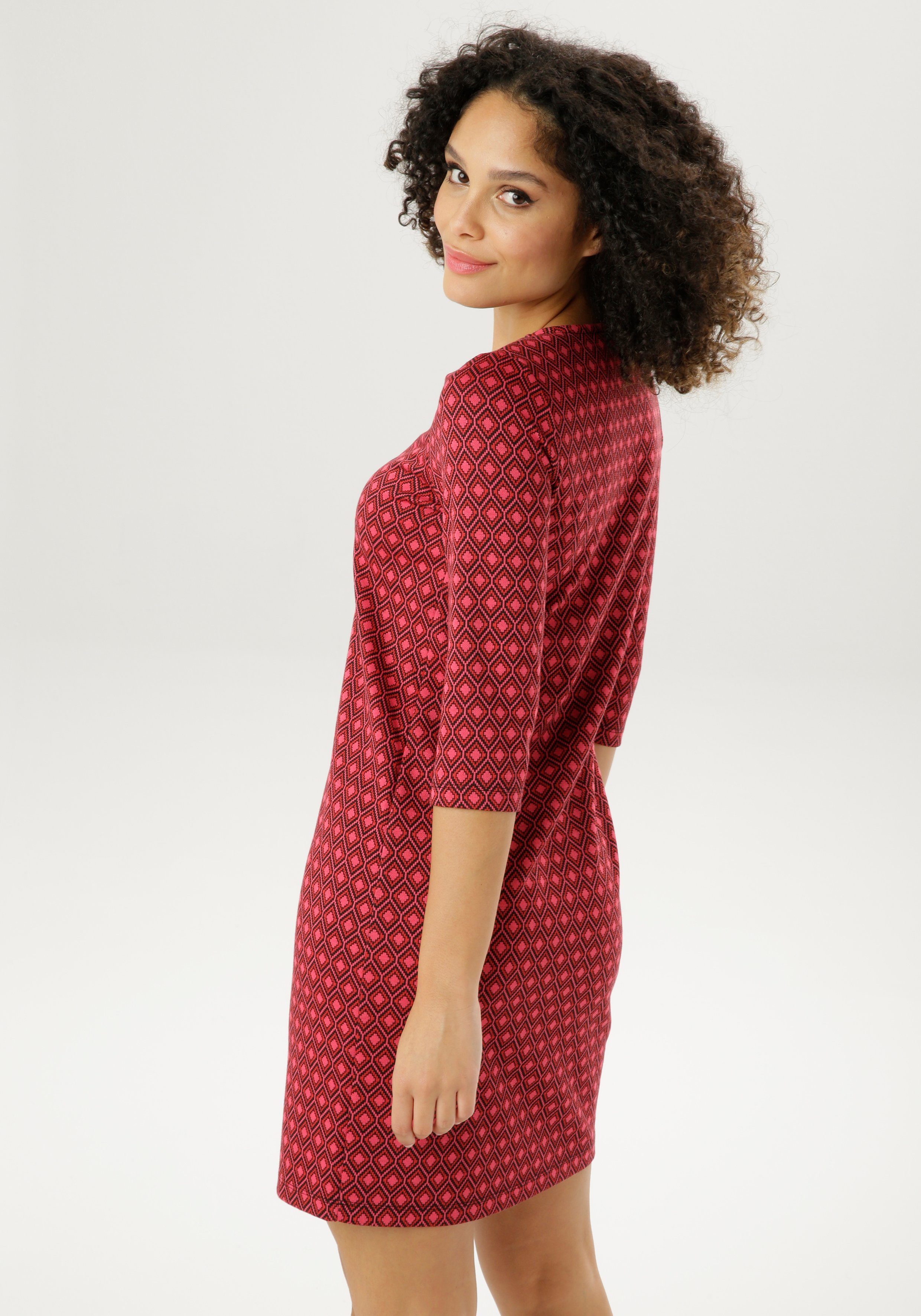 Aniston SELECTED Jerseyjurk in jacquardkwaliteit