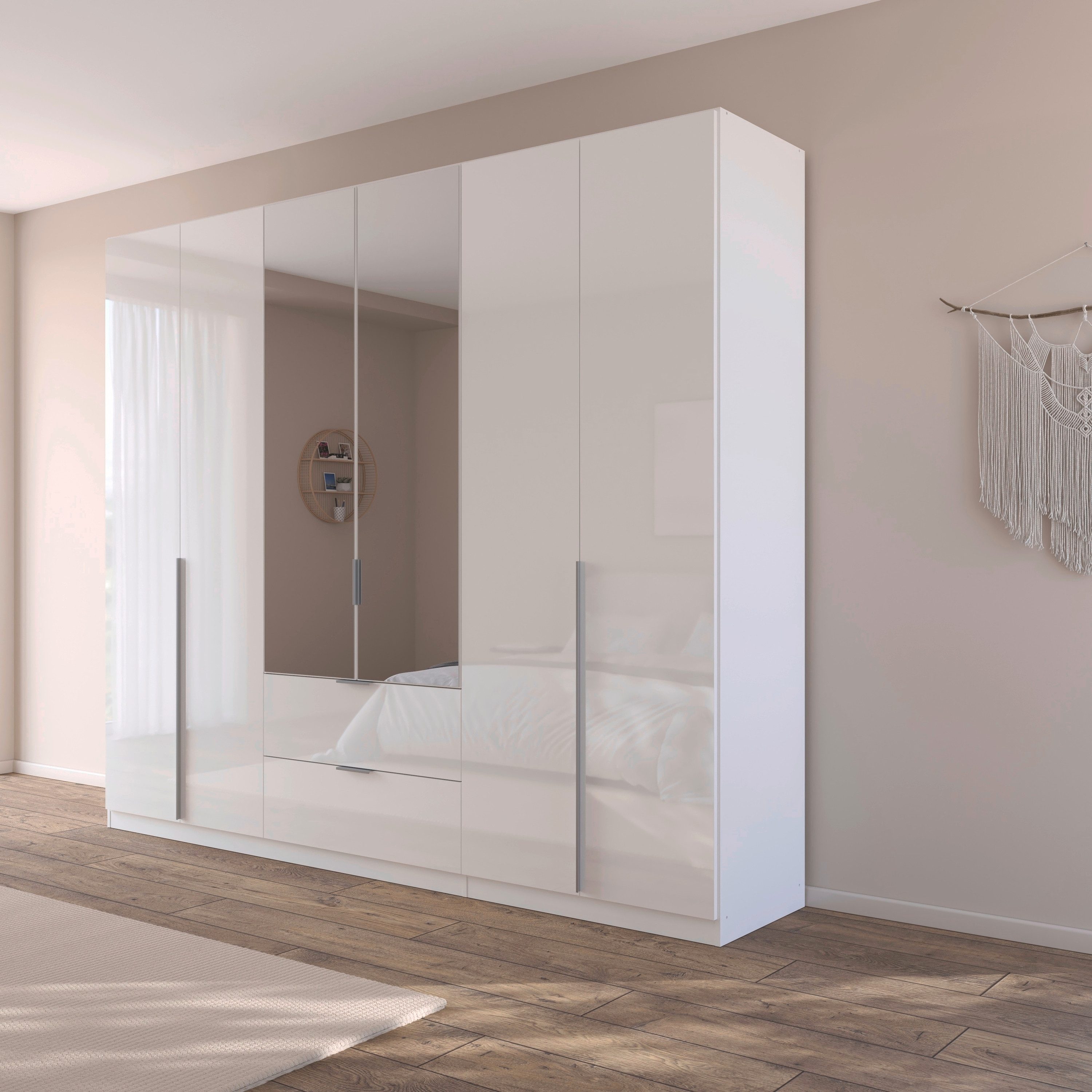 rauch Draaideurkast Kledingkast kast garderobe AGORDO met decor- of hoogglansfront