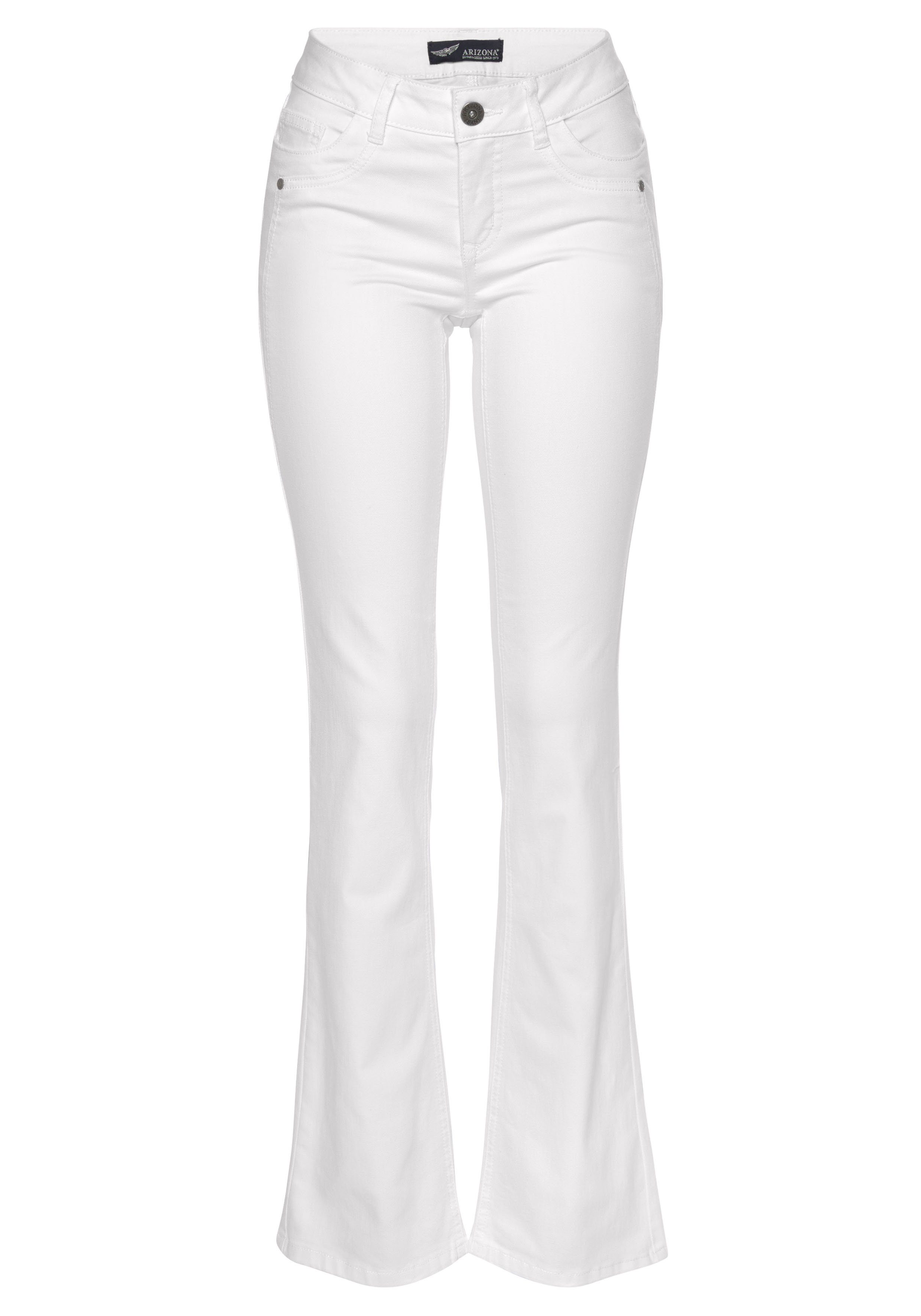 Arizona Bootcut jeans Met geren uitlopende pasvorm, lage taille, elastisch materiaal