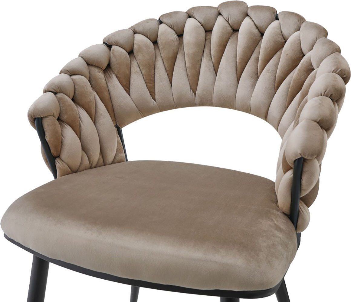 Kayoom Stoel Finesse 125 2-delige set, BESTSELLER! Vlechtwerk op de rug (set, 2 stuks)