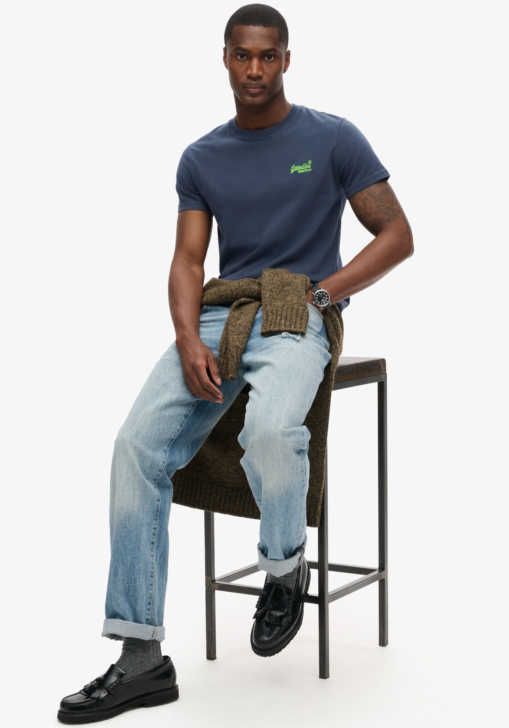 Superdry Shirt met ronde hals ESSENTIAL LOGO EMB TEE