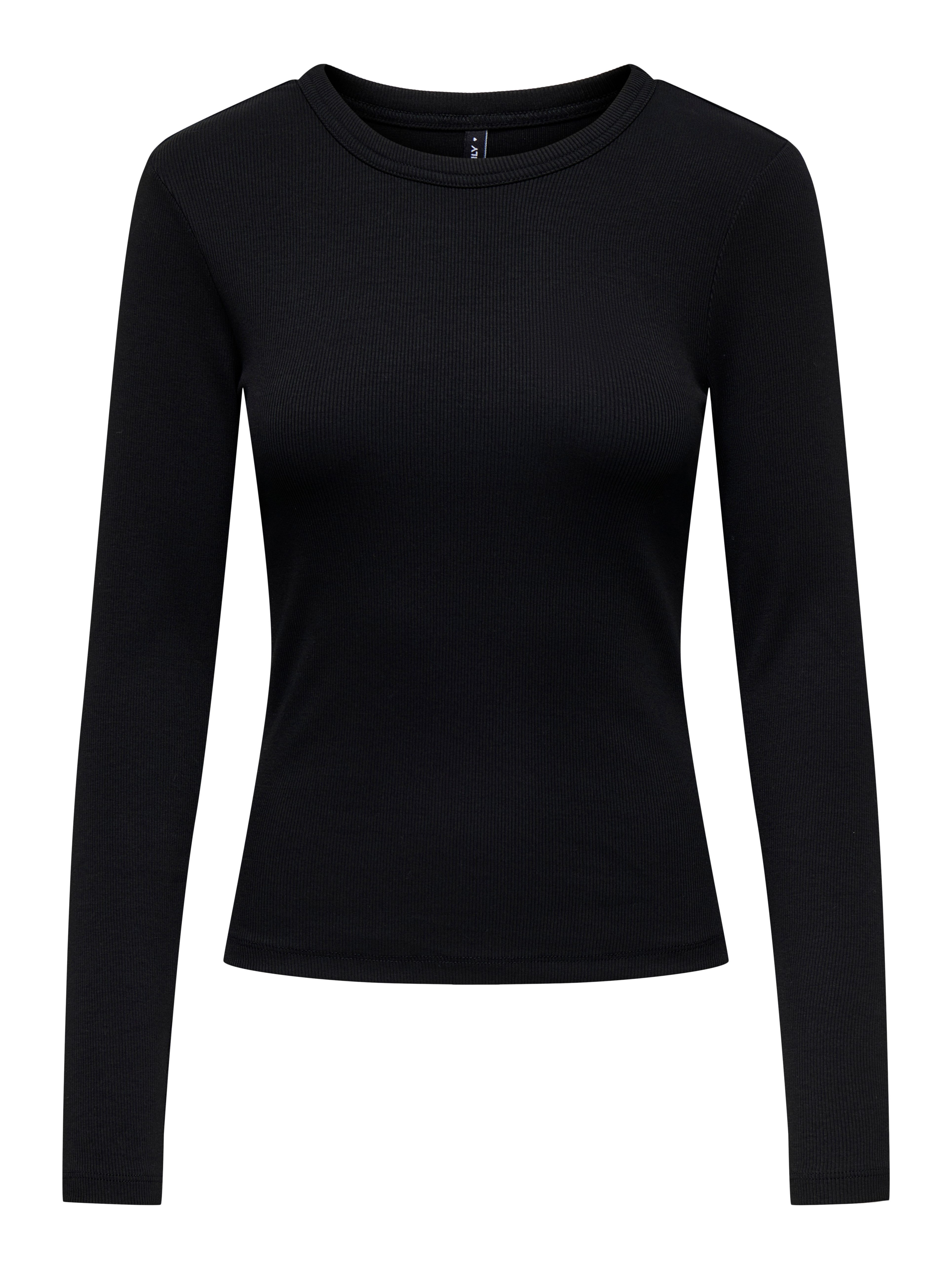Only Shirt met lange mouwen ONLVAL L/S O-NECK TOP CC JRS