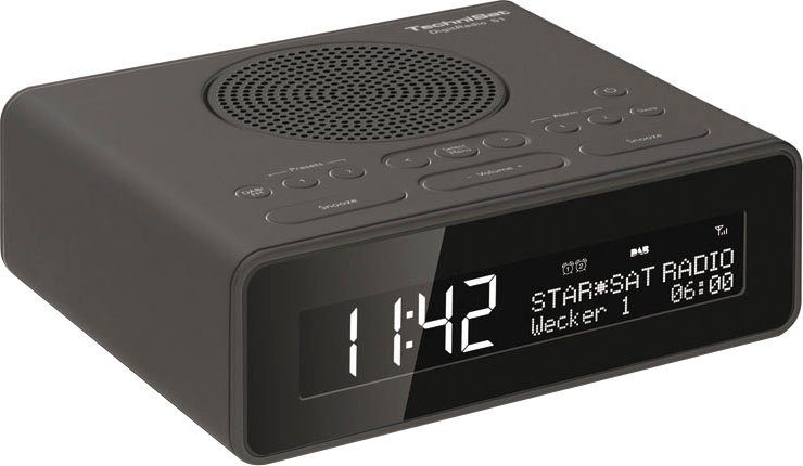 TechniSat Wekkerradio DIGITALE RADIO 51 - wekkerradio met dab+, sluimerfunctie, dimbare display, sleeptimer