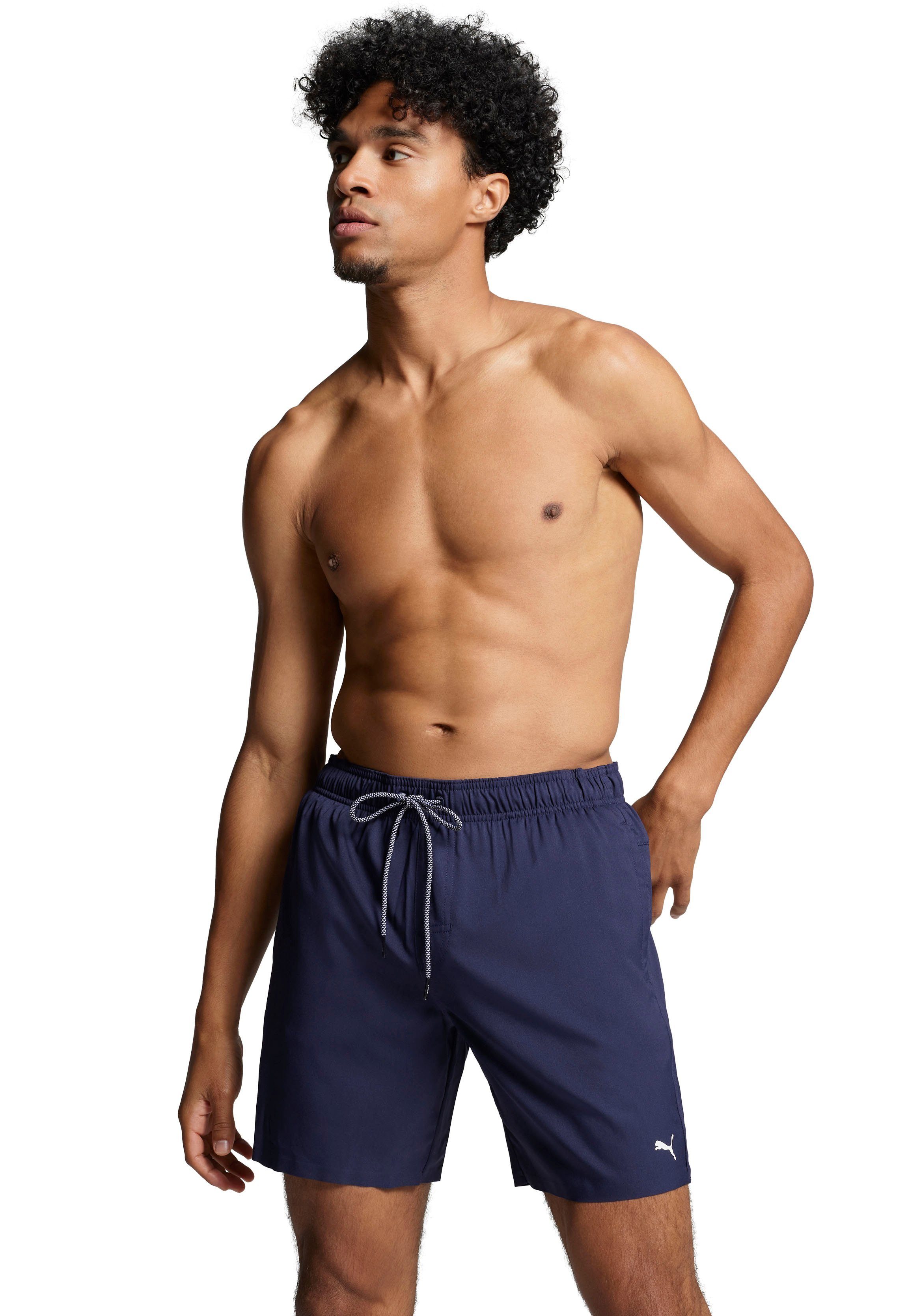 PUMA Zwemshort PUMA SWIM MEN MEDIUM LENGTH SWIM SHORTS met high-tech gelamineerde rits aan de achterzak heren zwembroeken maat XL blauw