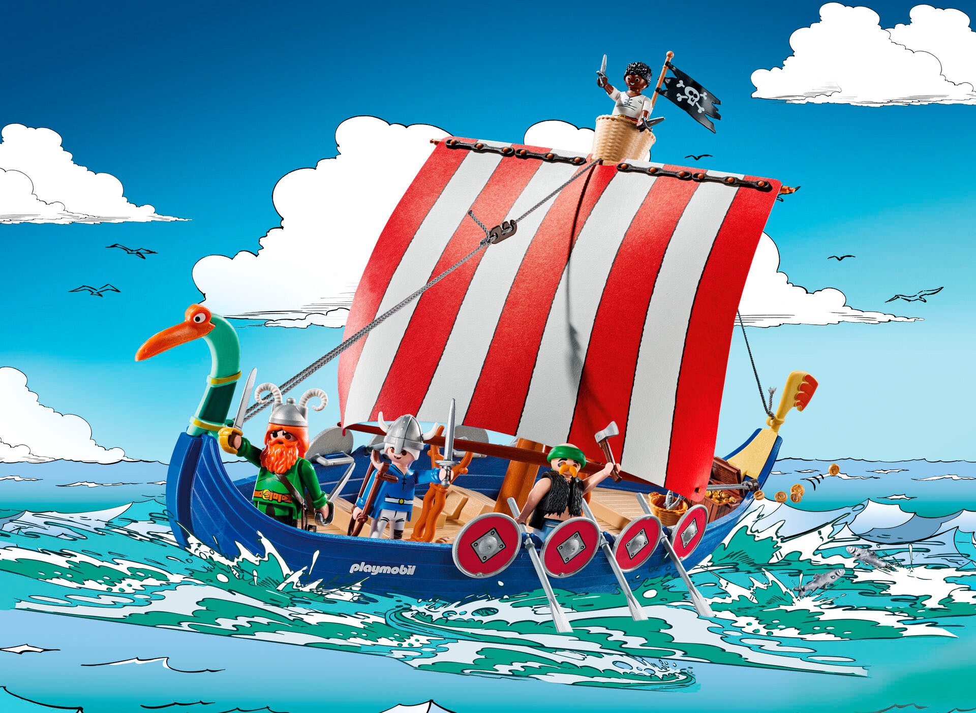Playmobil® Constructie-speelset Asterix: Piratenschip (71888), Playmobil Asterix (88-delig)