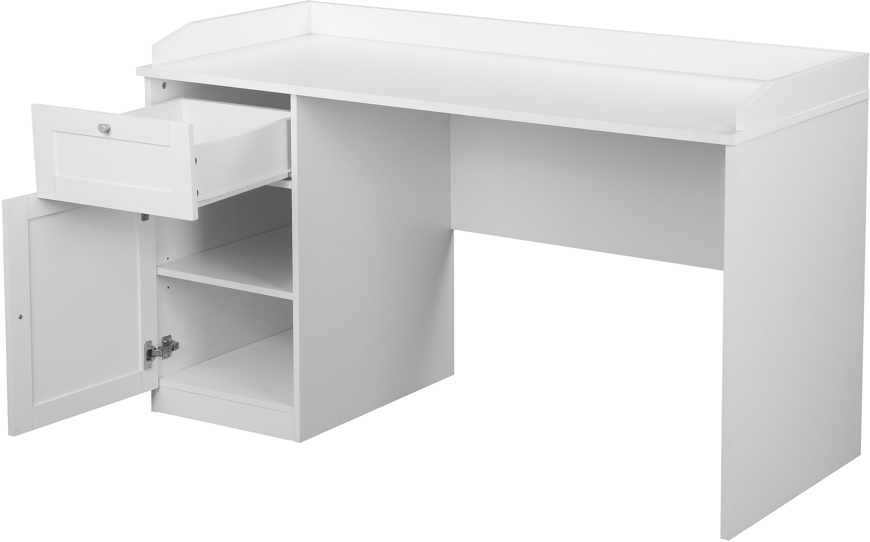 Home affaire Bureau Aalborg in landhuisstijl, met lade, verhoogde tafelrand, breedte 140 cm