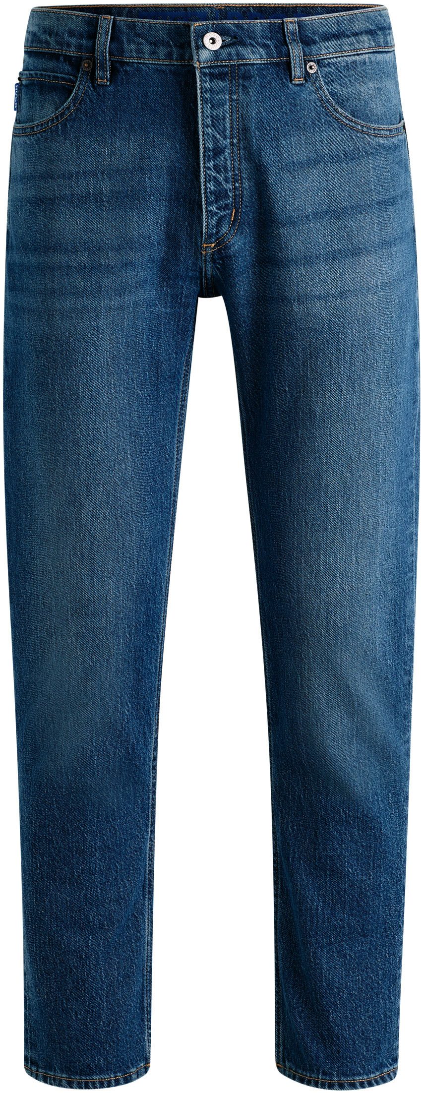 HUGO Blue Tapered jeans Brody met stone-washed-finish