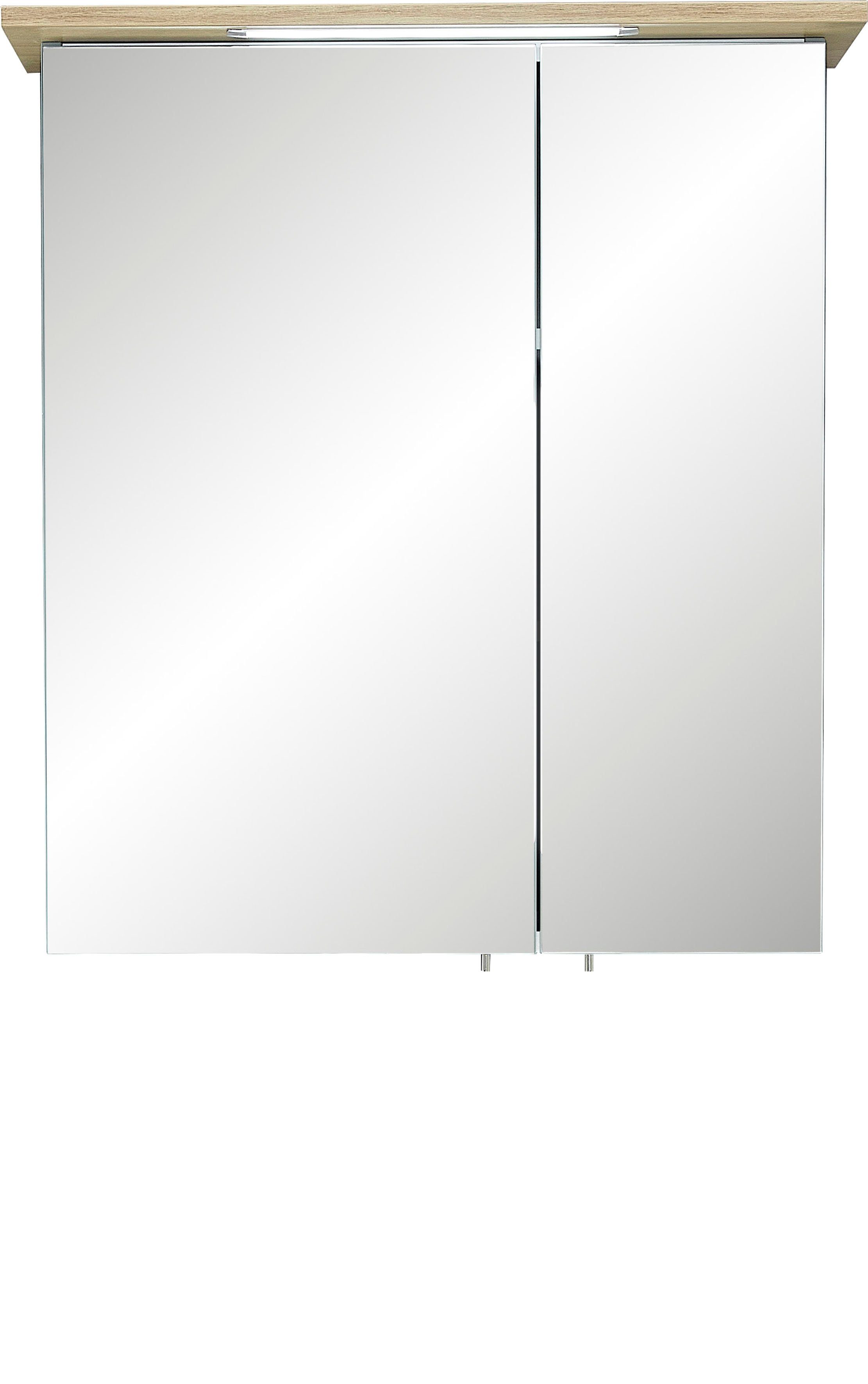Saphir Spiegelkast Quickset 963 Badkamermeubel, 2 spiegeldeuren, 2 legplanken, 60 cm breed