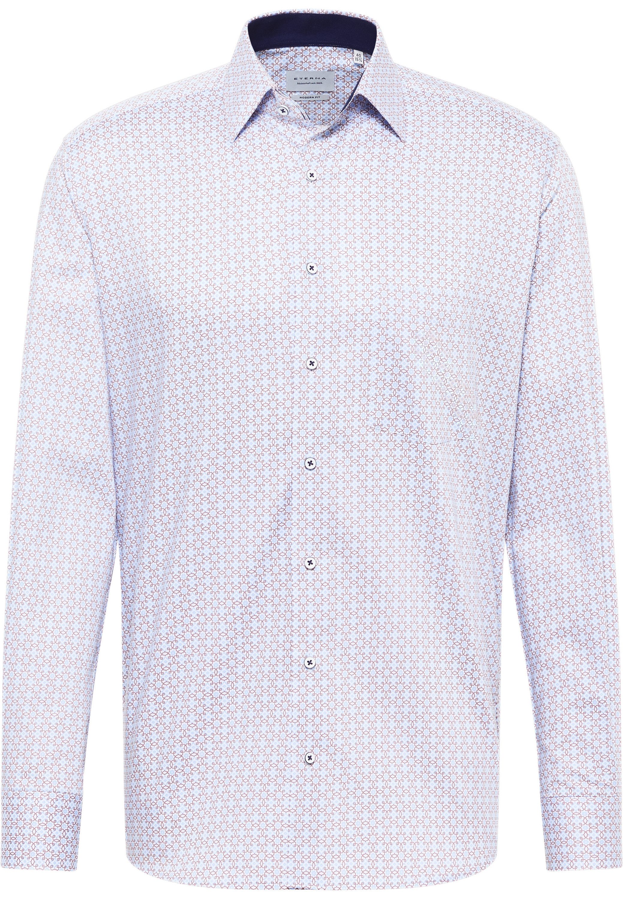 Eterna Overhemd met lange mouwen MODERN FIT NON IRON (strijkvrij)